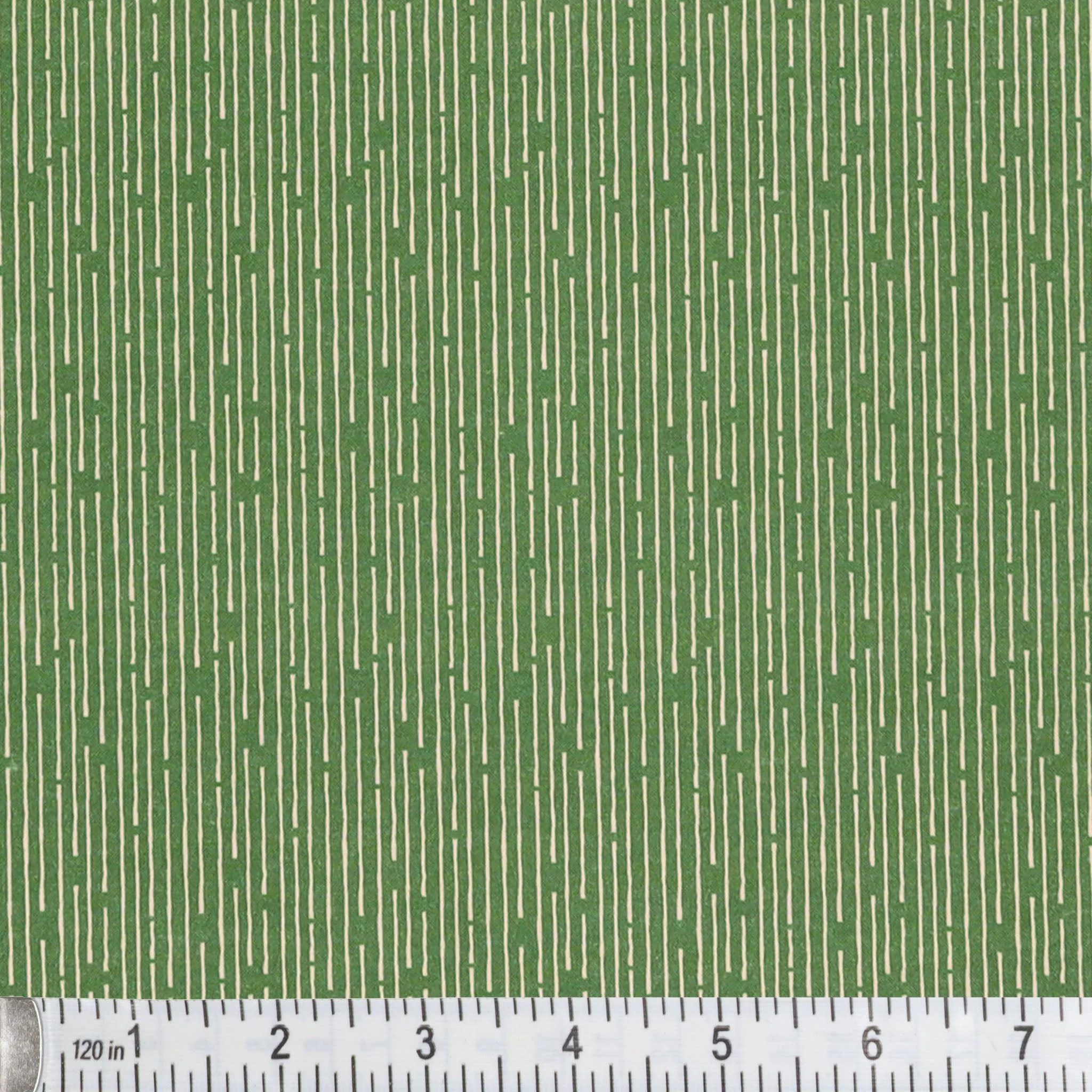 108" Line Up Quilt Backing - White on Green - Image 2