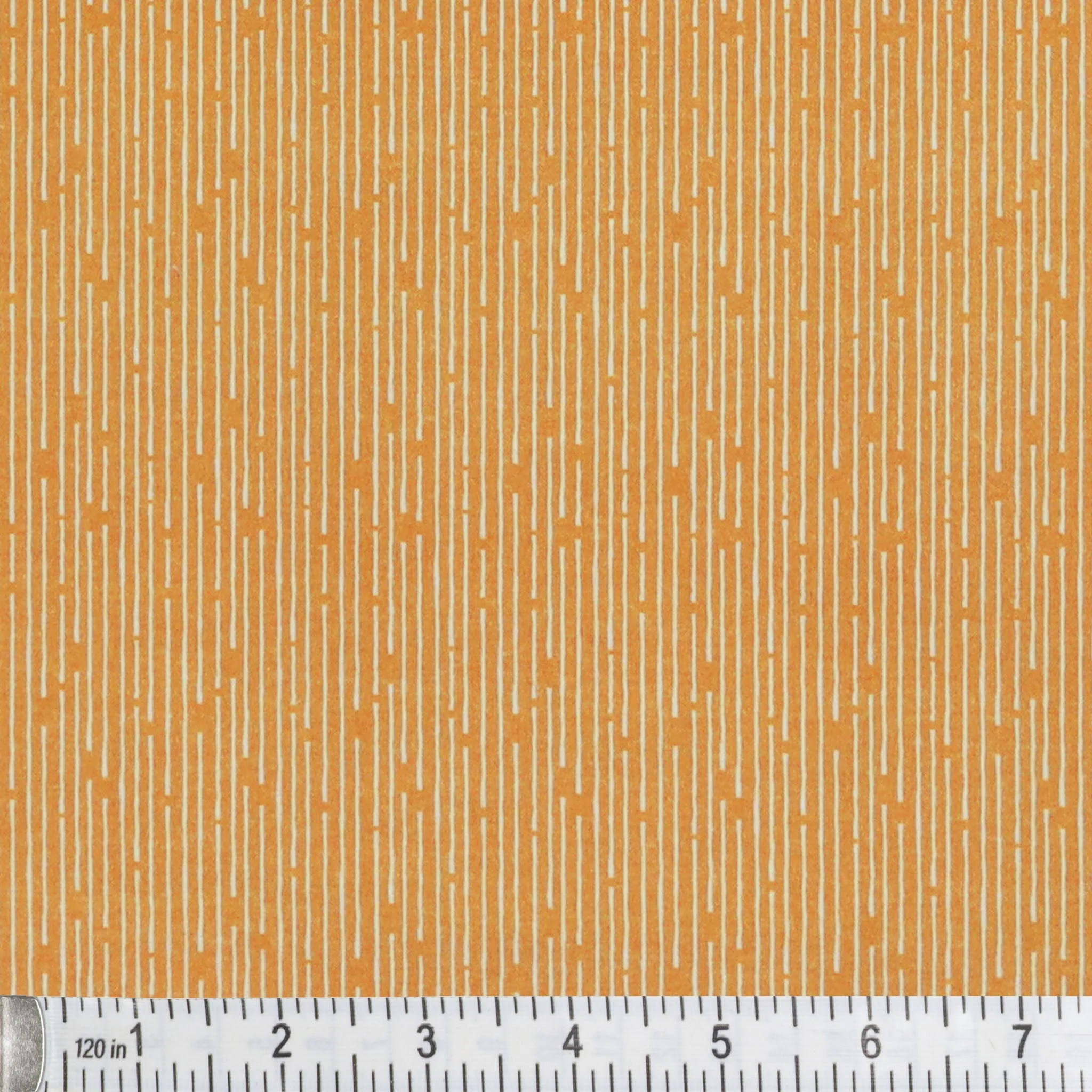 108" Line Up Quilt Backing - White on Orange - Image 2