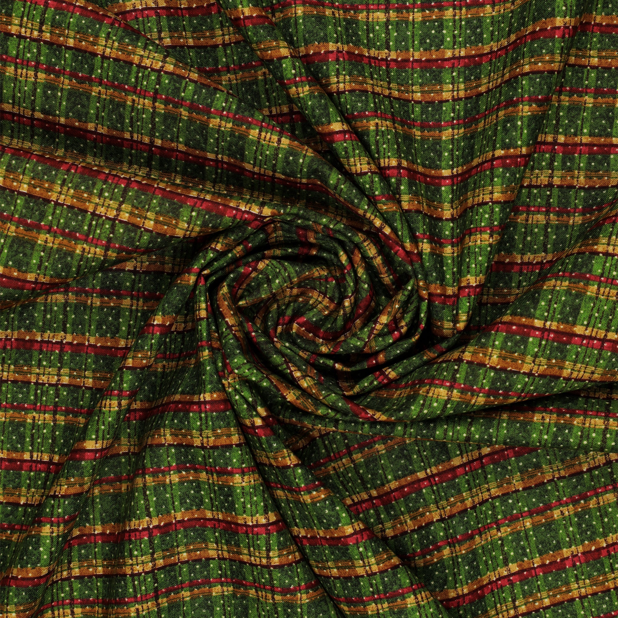 12 Days of Christmas Fabric Collection - Holiday Plaid Green - Image 2