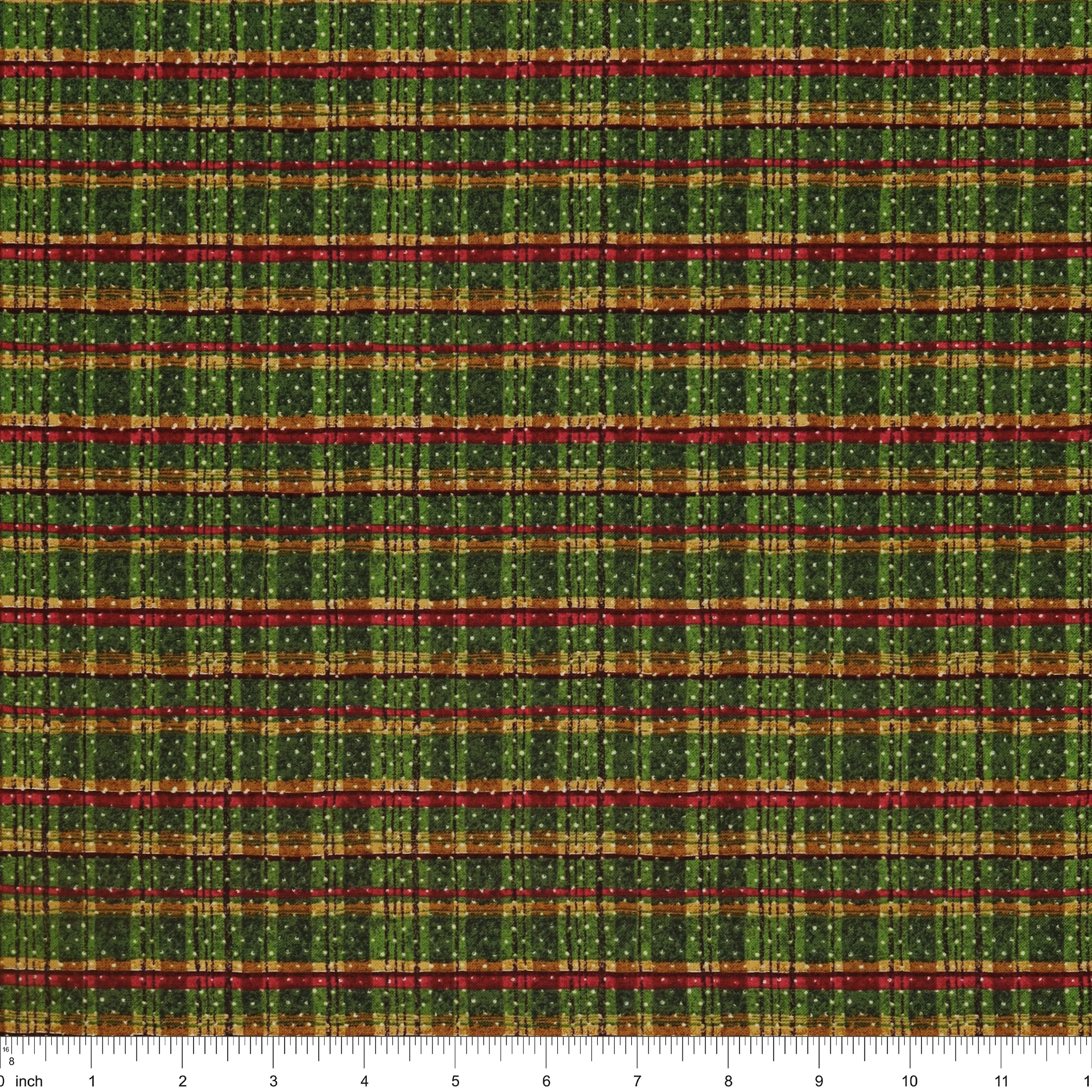 12 Days of Christmas Fabric Collection - Holiday Plaid Green - Image 3