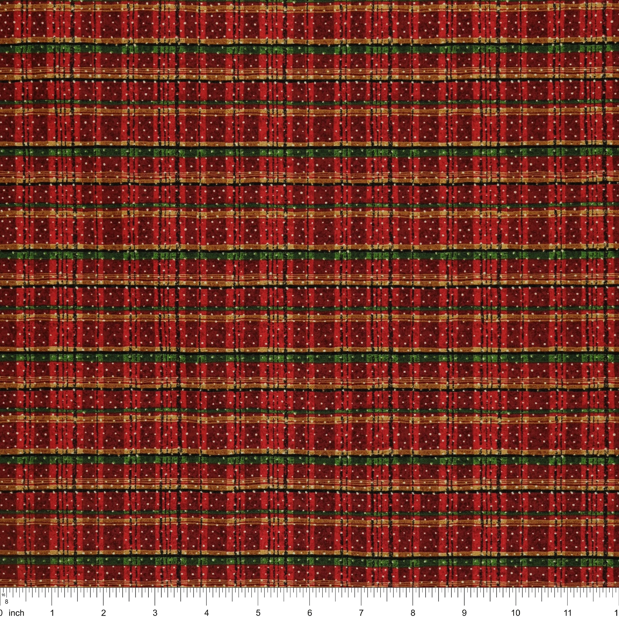 12 Days of Christmas Fabric Collection - Holiday Plaid Red - Image 3