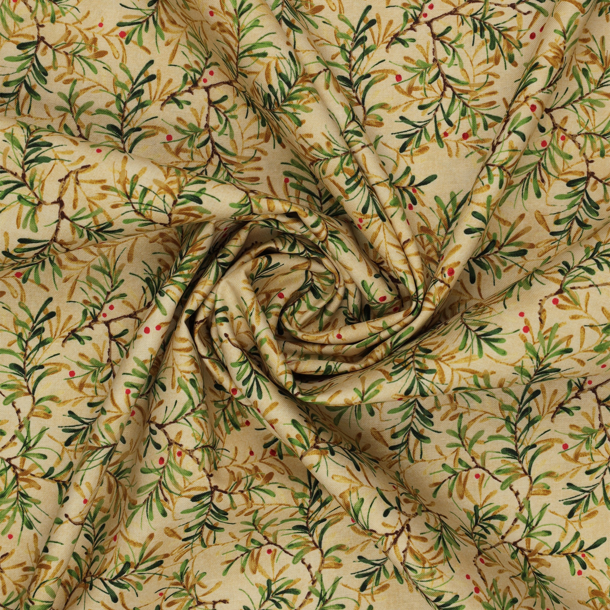 12 Days of Christmas Fabric Collection - Pine Boughs Cream - Image 2