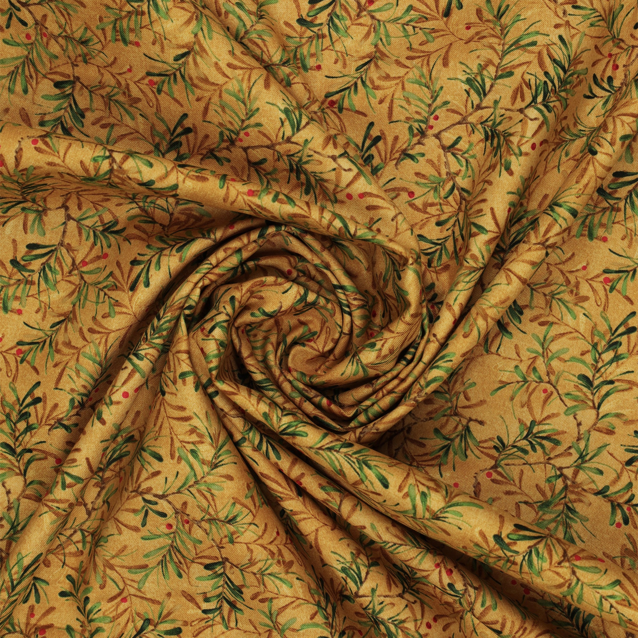 12 Days of Christmas Fabric Collection - Pine Boughs Gold - Image 2
