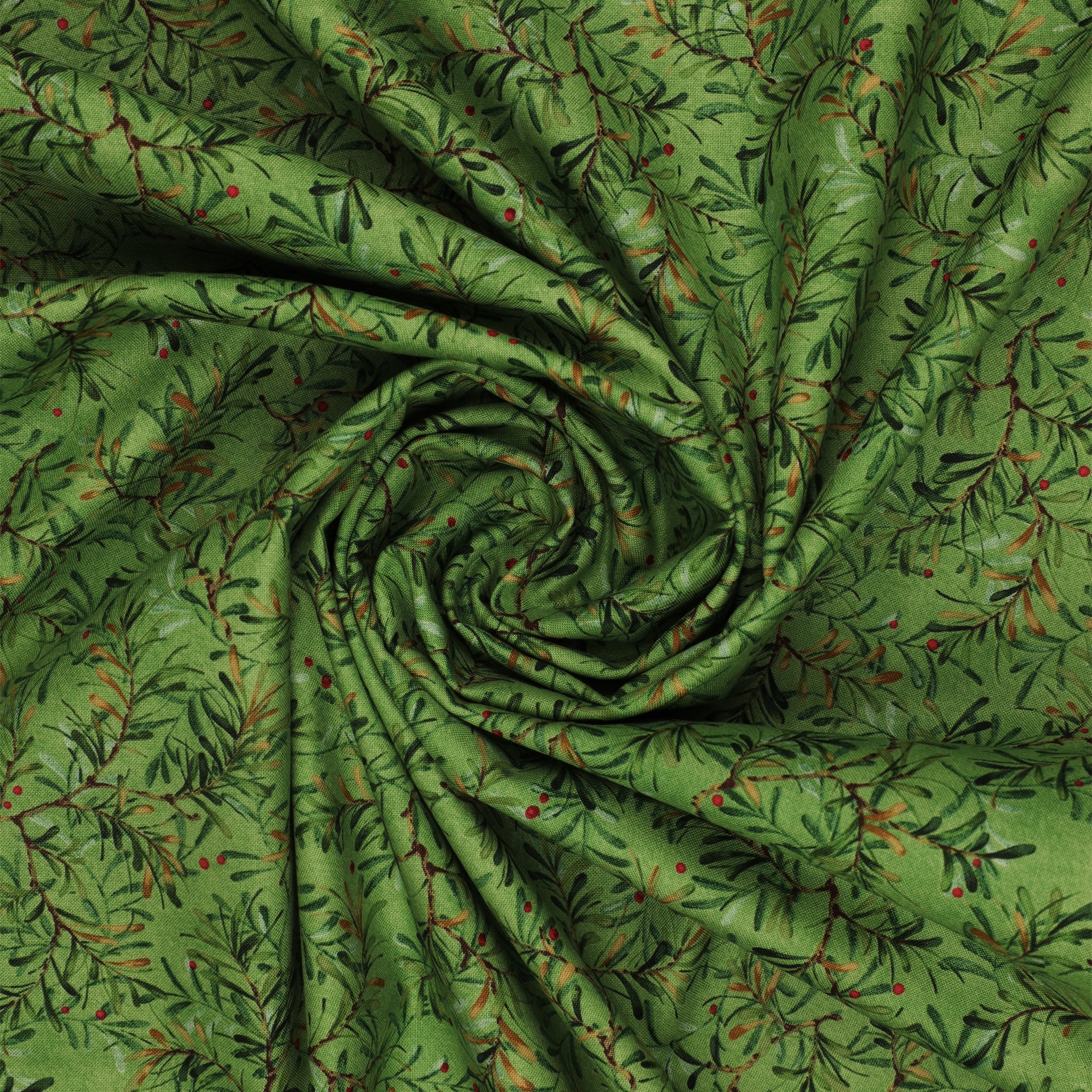 12 Days of Christmas Fabric Collection - Pine Boughs Moss - Image 2