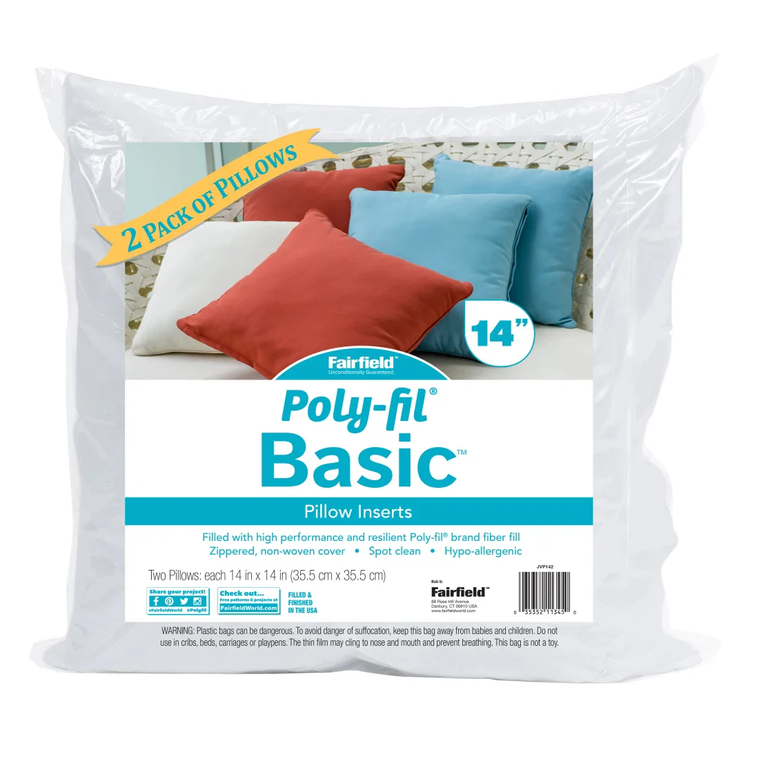 2pk Poly-Fil Basic Pillow Inserts - Image 2