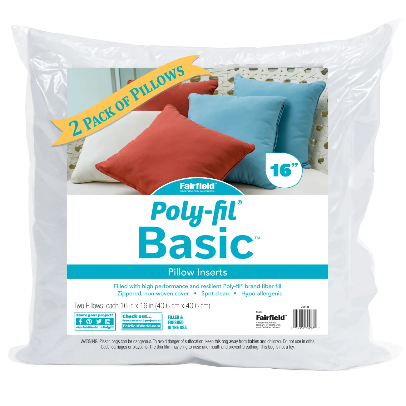 2pk Poly-Fil Basic Pillow Inserts - Image 3
