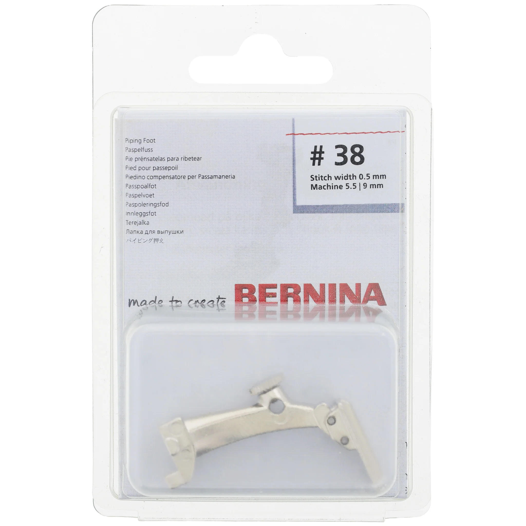 #38 Piping Foot, Bernina #0310217200 - Image 2