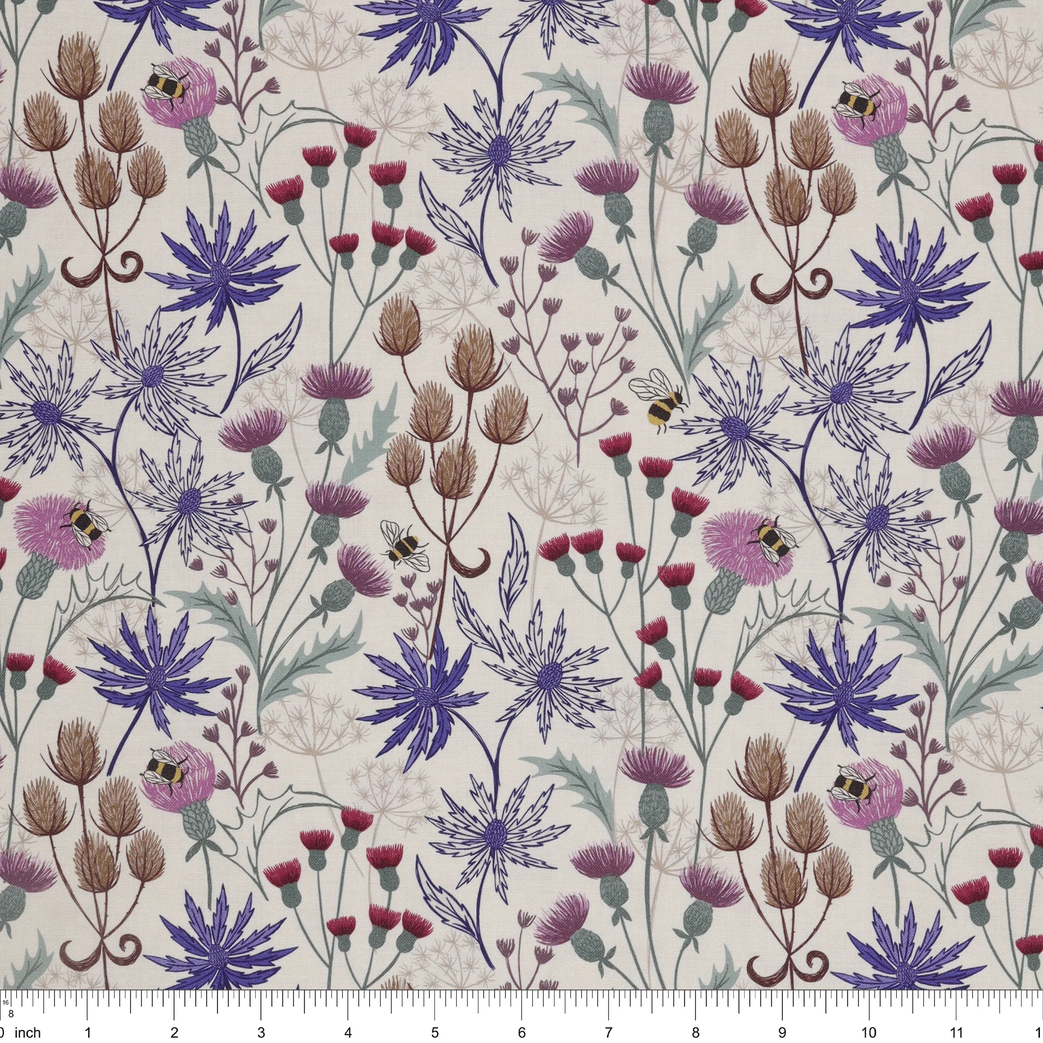 A Celtic Summer Fabric Collection - Celtic Floral Cream - Image 3
