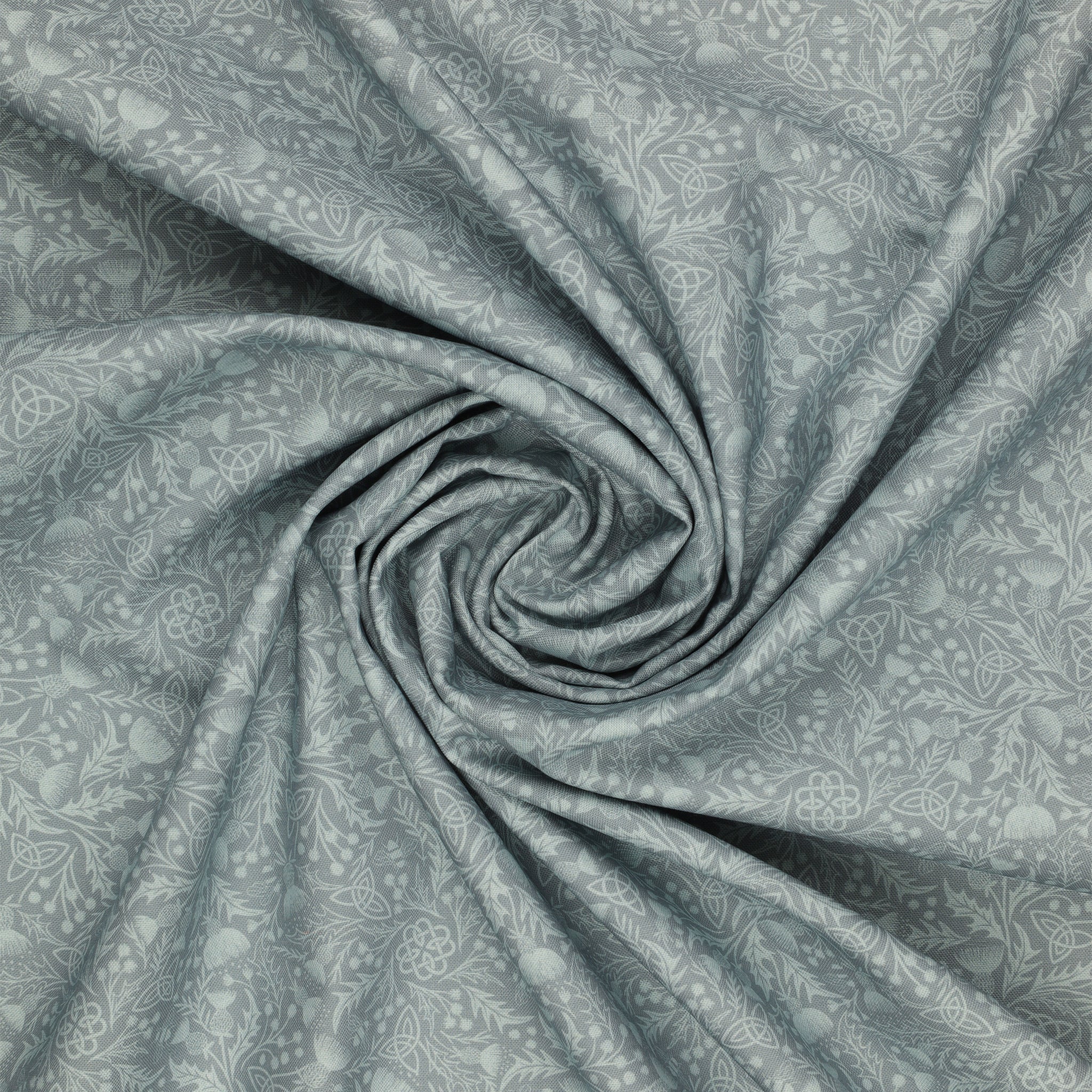 A Celtic Summer Fabric Collection - Celtic Thistle Duck Egg - Image 2