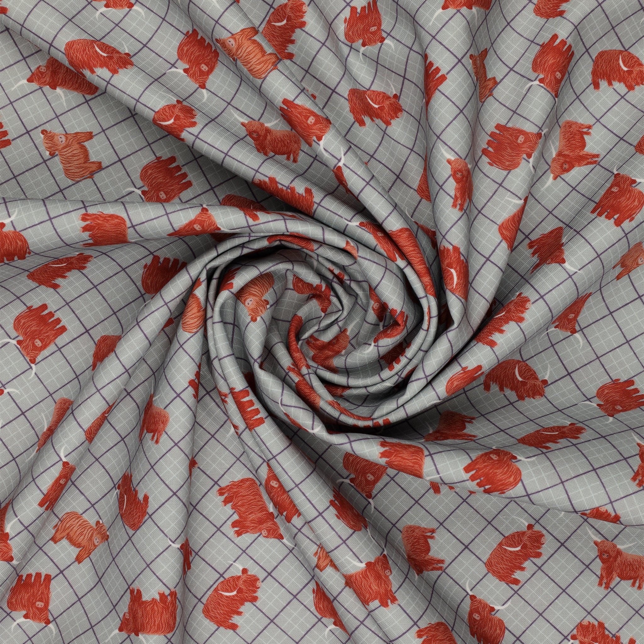 A Celtic Summer Fabric Collection - Highlands Check Blue - Image 2