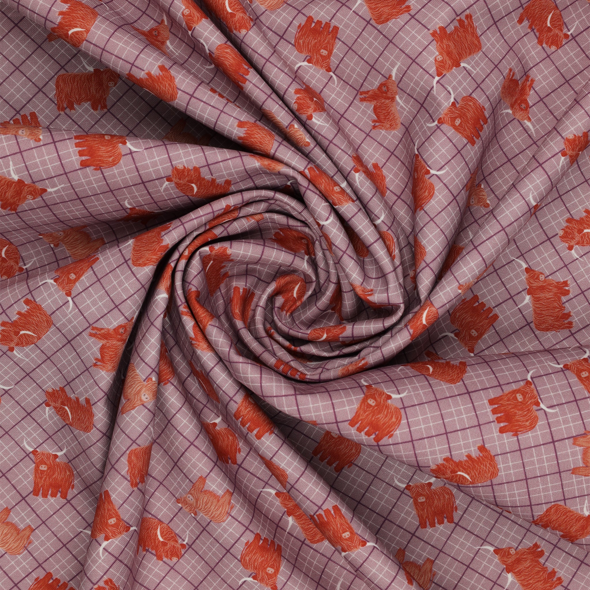 A Celtic Summer Fabric Collection - Highlands Check Heather - Image 2