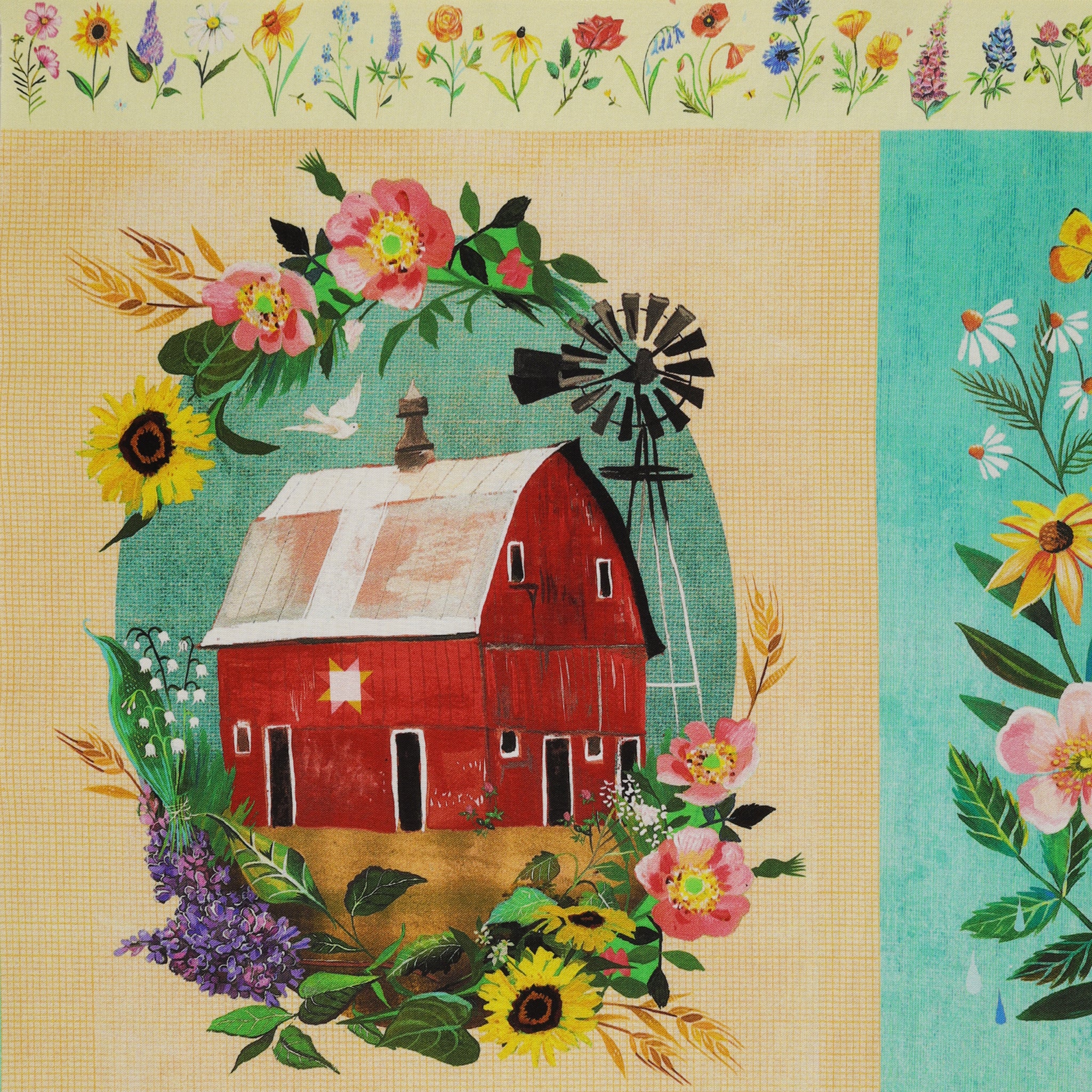 A Prairie Heart Fabric Collection - A Prairie Heart Panel - Image 2