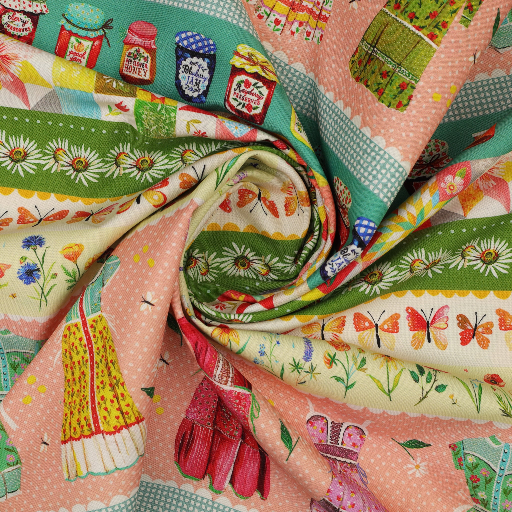 A Prairie Heart Fabric Collection - A Prairie Heart Stripe Multi - Image 2