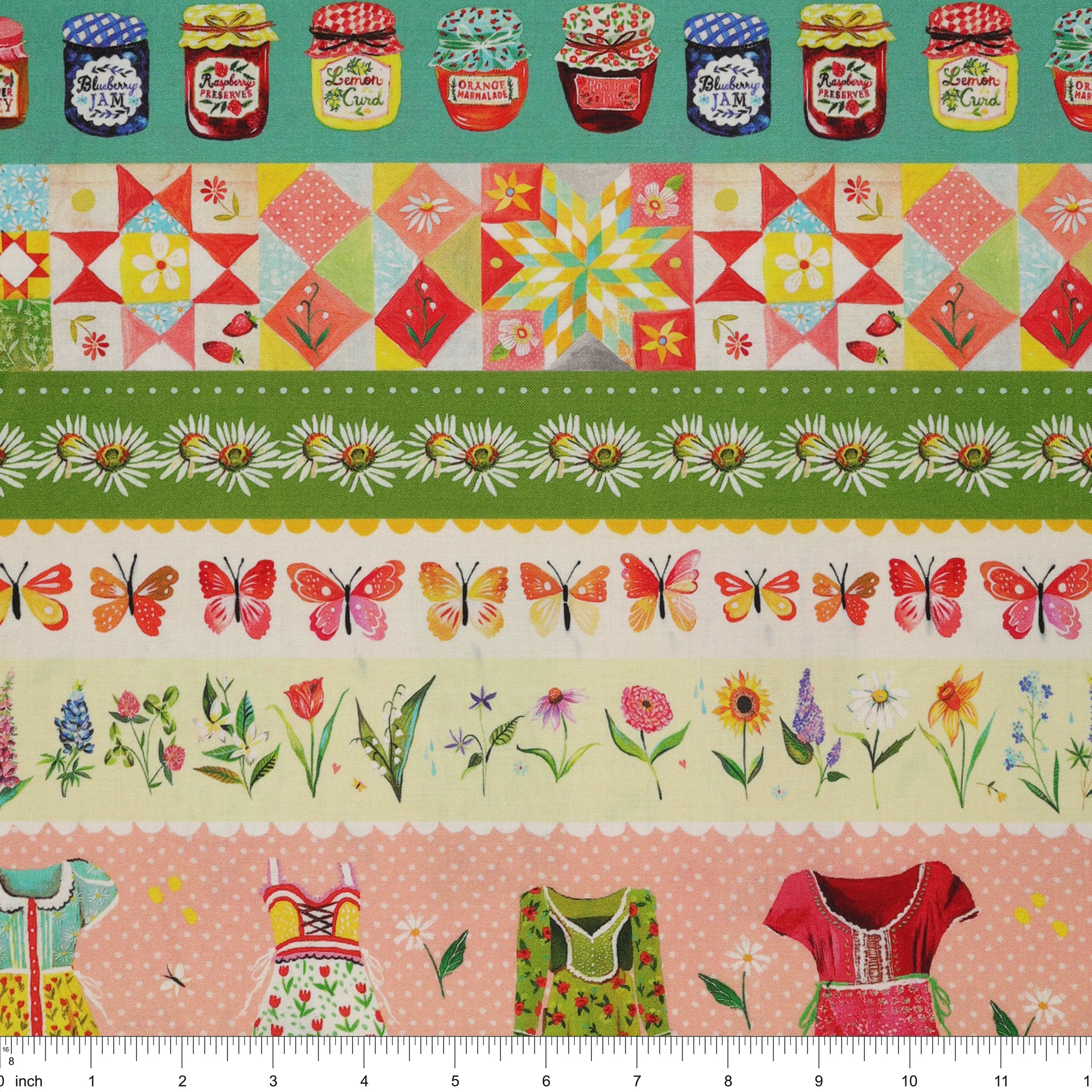 A Prairie Heart Fabric Collection - A Prairie Heart Stripe Multi - Image 3