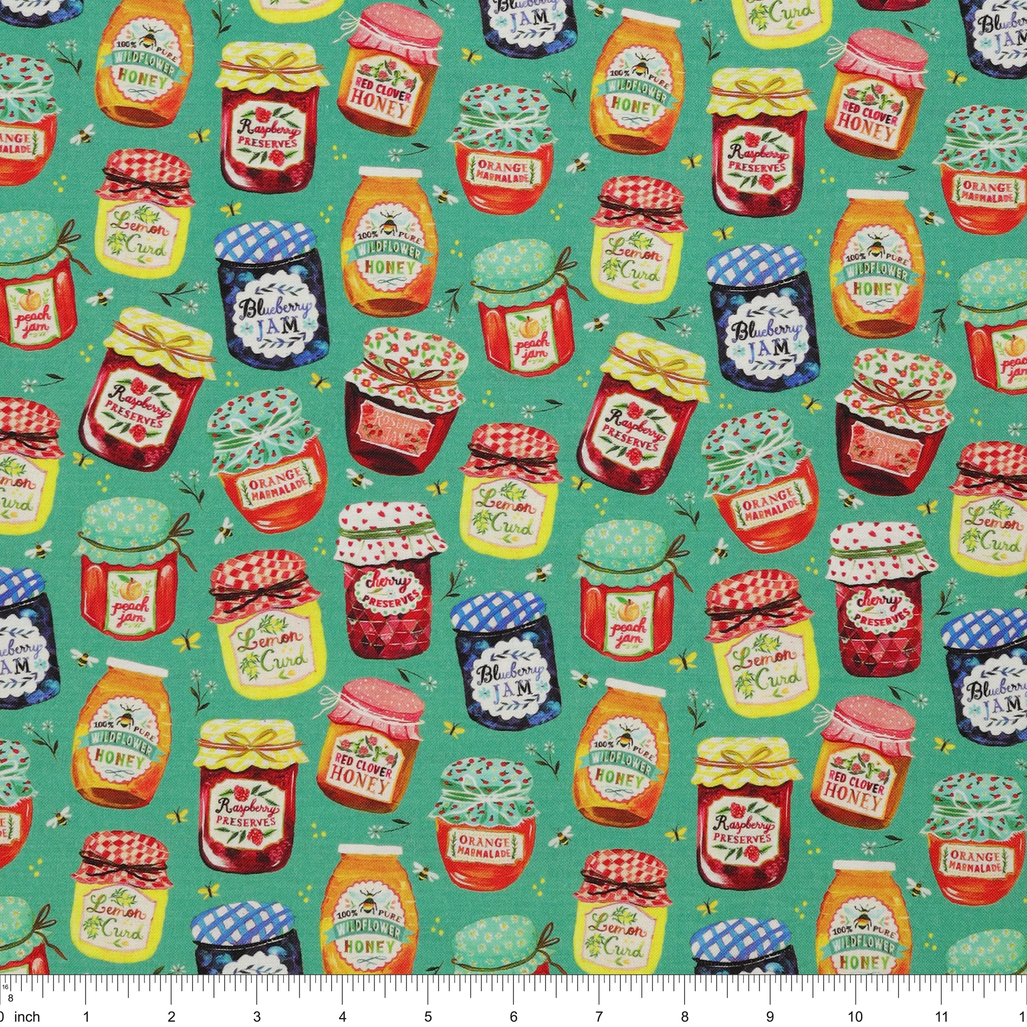A Prairie Heart Fabric Collection - Jam Jars Teal - Image 3