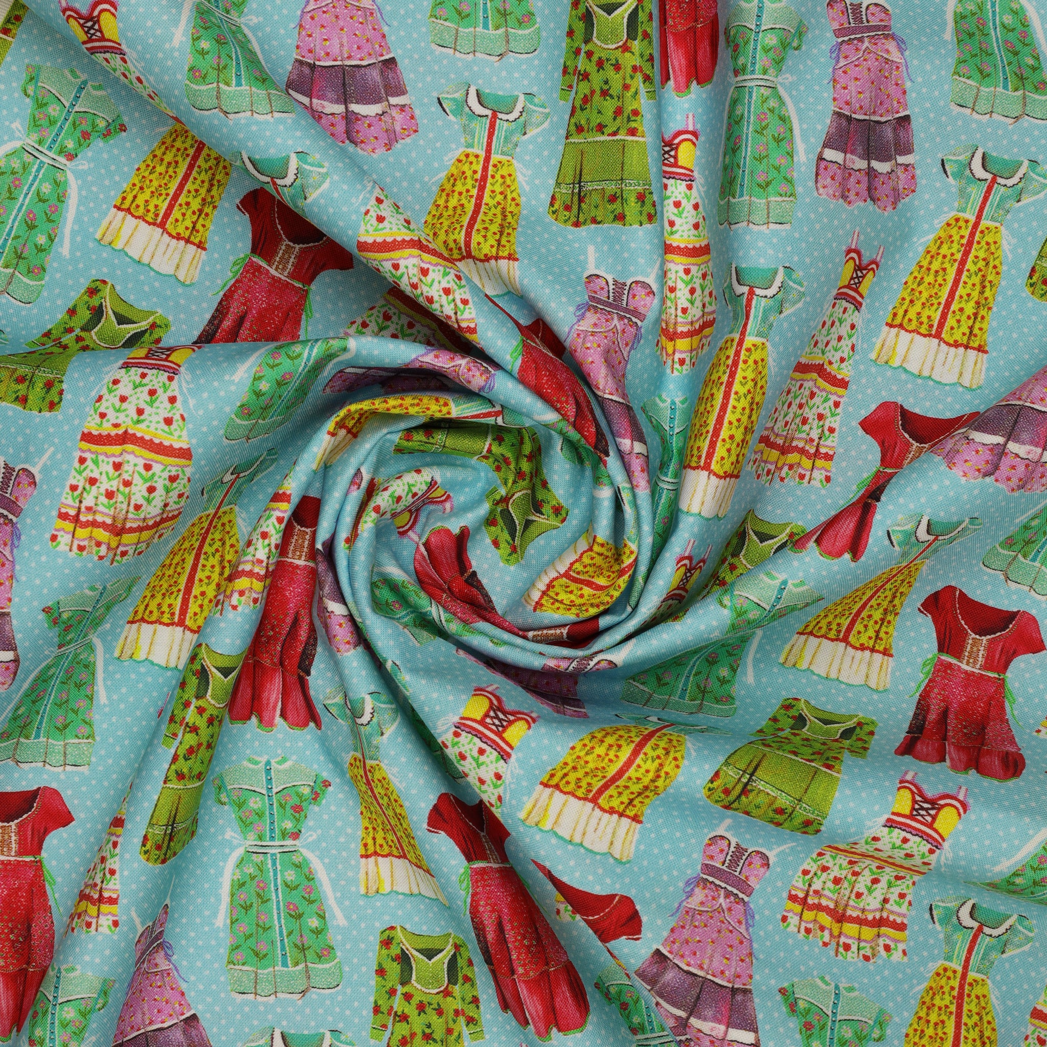 A Prairie Heart Fabric Collection - Prairie Dresses Light Prairie Sky - Image 2