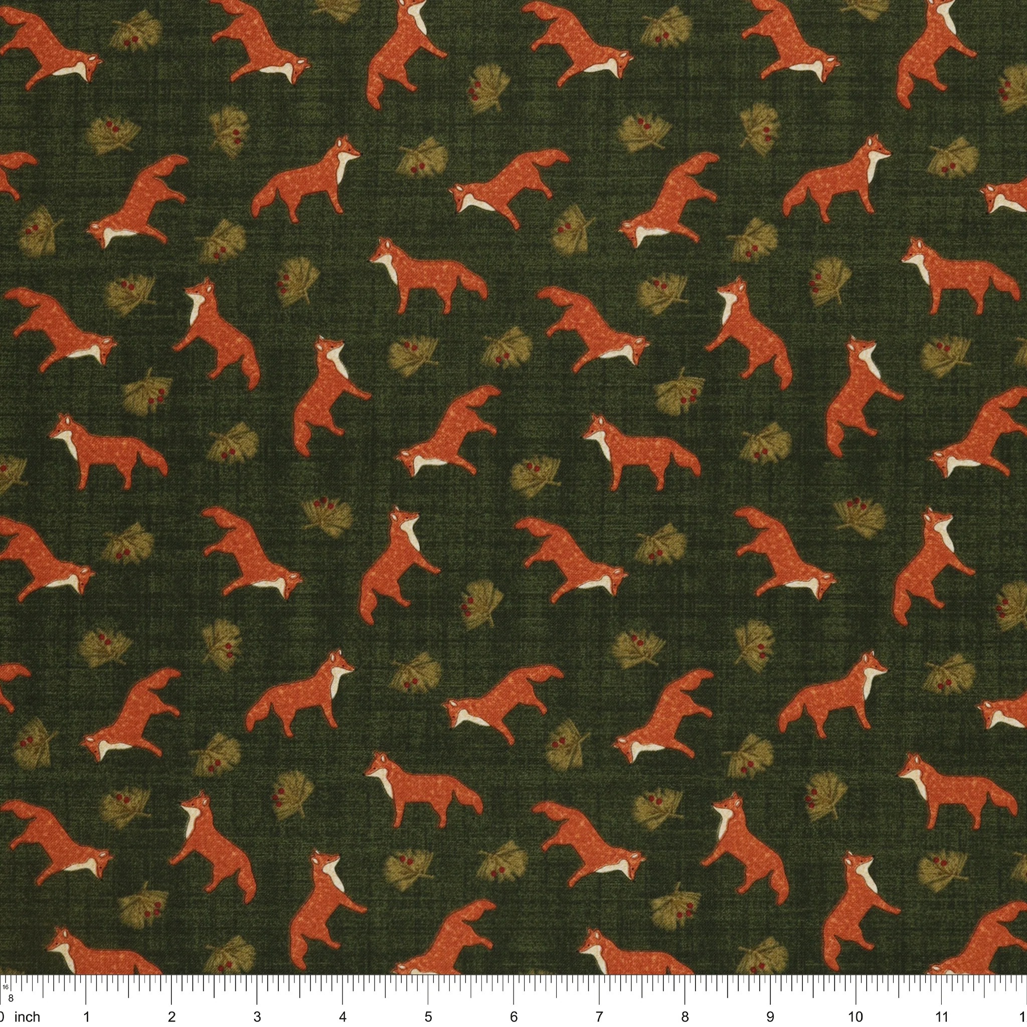 A Walk in the Forest Fabric Collection - Fox Field Green - Image 3