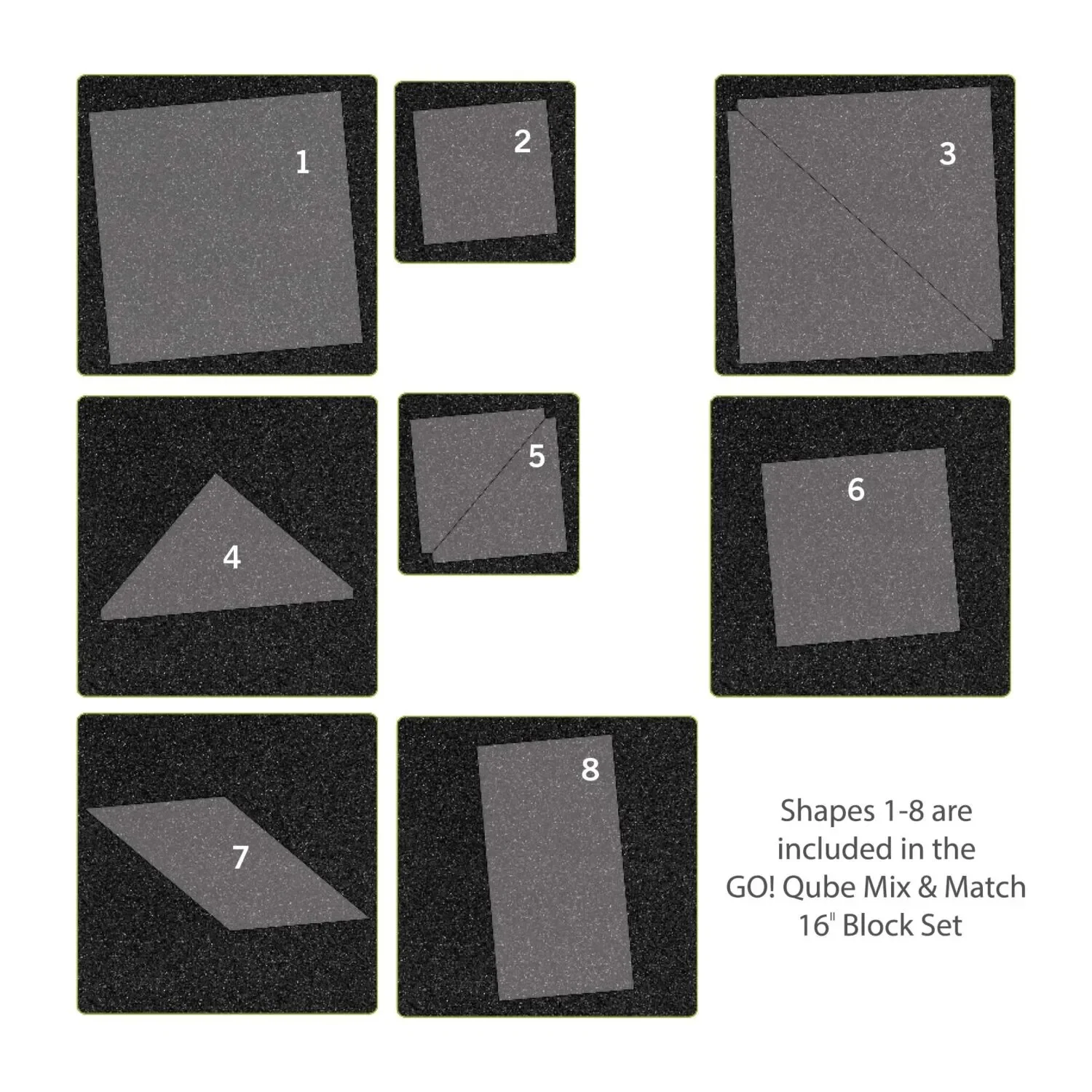 Accuquilt GO! Qube Mix & Match 16" Block Set - Image 4
