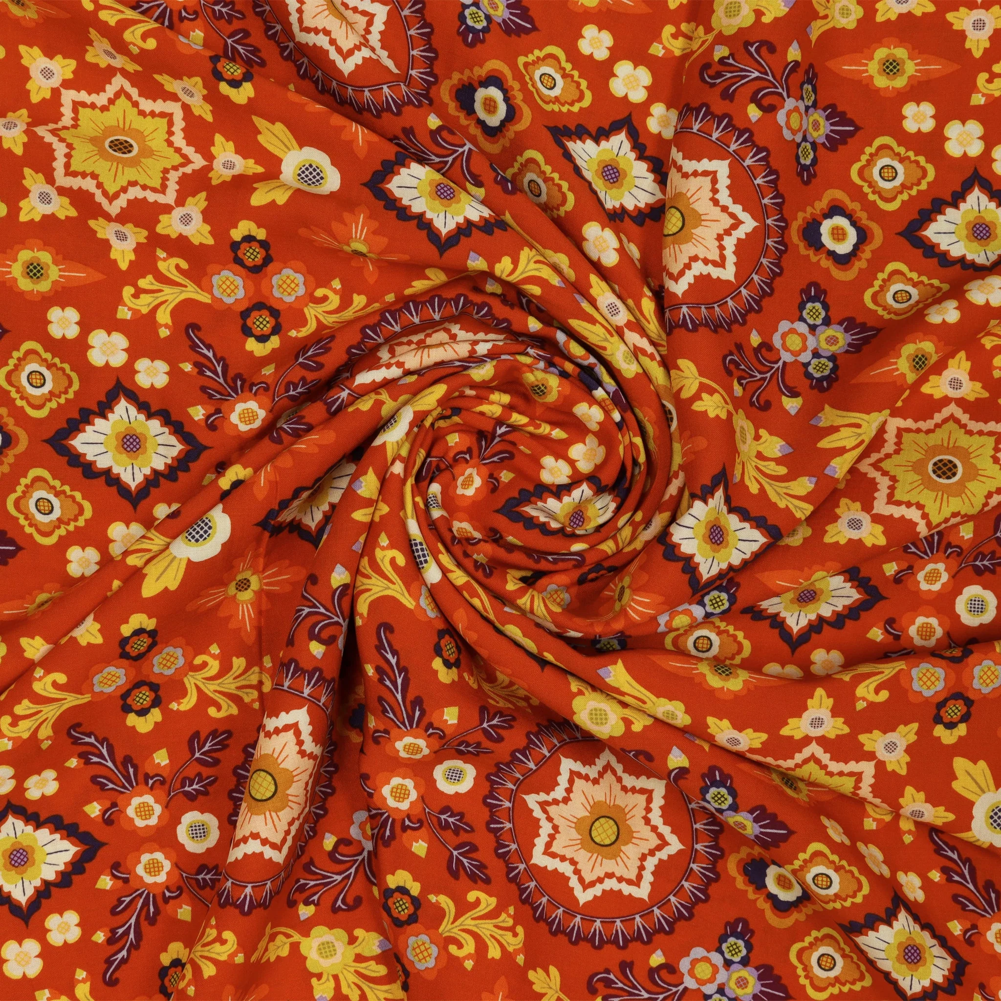 Aloha Spirit Bonfire Fabric in Rayon - Image 2
