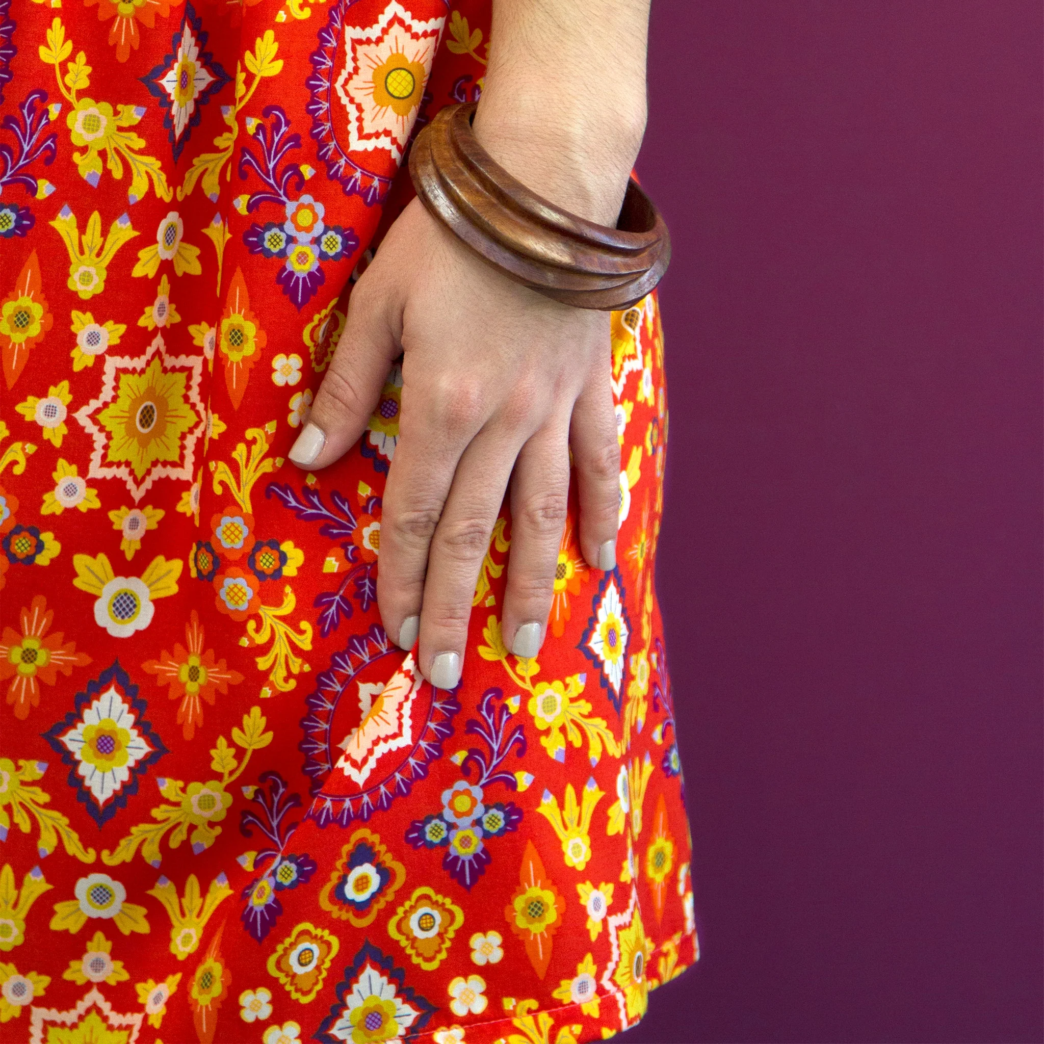 Aloha Spirit Bonfire Fabric in Rayon - Image 4