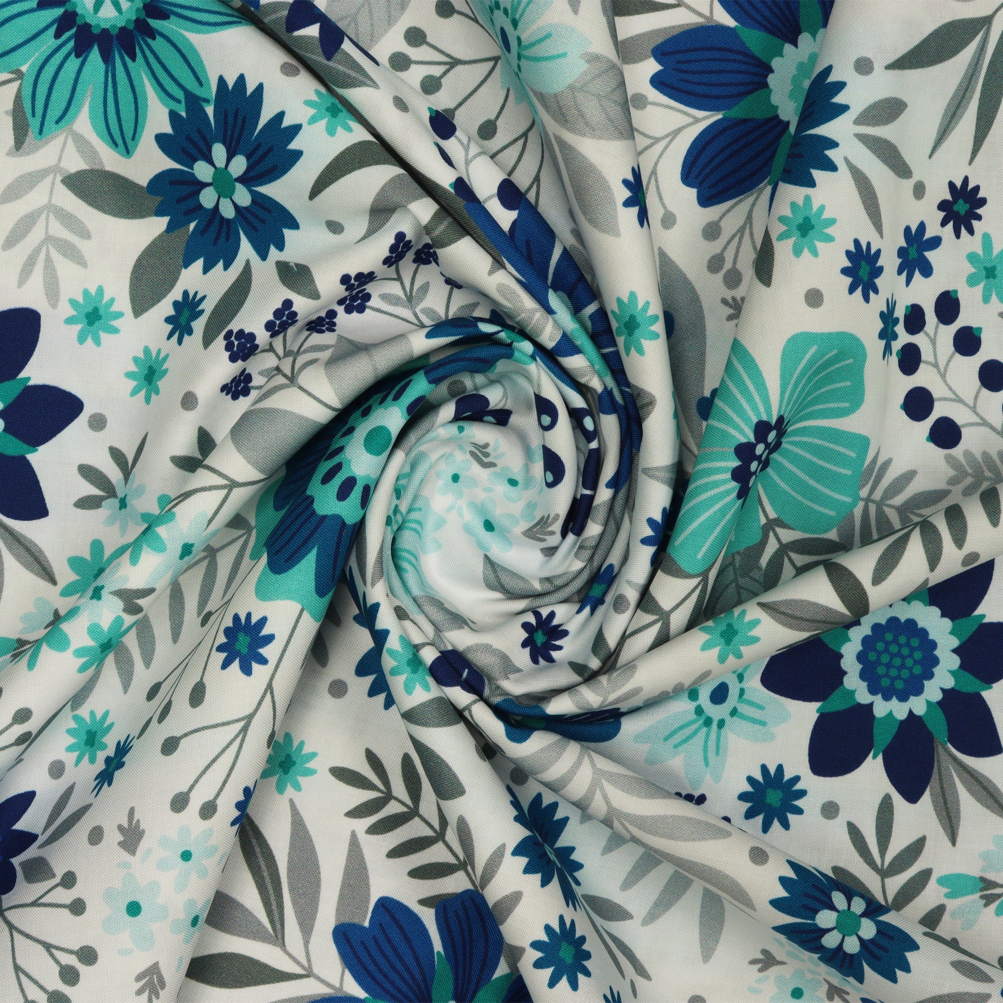 Among the Wildflowers II 108" Quilt Backing - Daybreak Indigo - Image 2