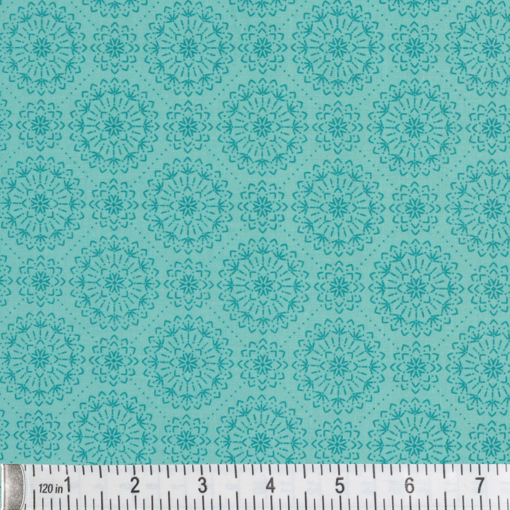Among the Wildflowers II Fabric Collection - Meadowsweet Aqua - Image 3