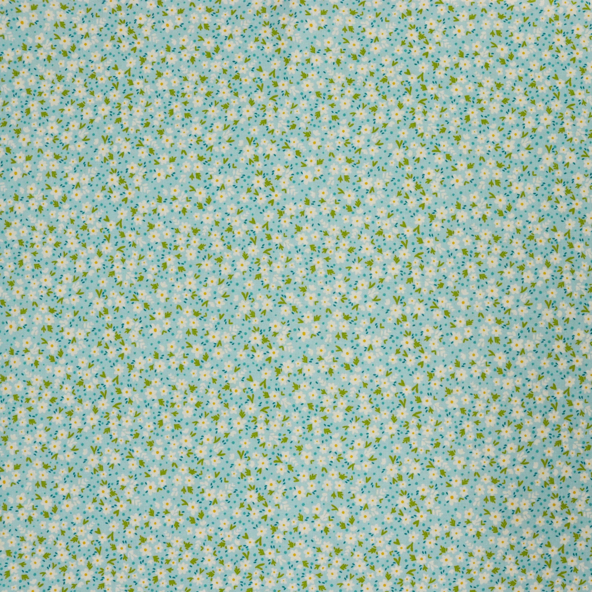 Among the Wildflowers II Fabric Collection - Paperwhites Aqua