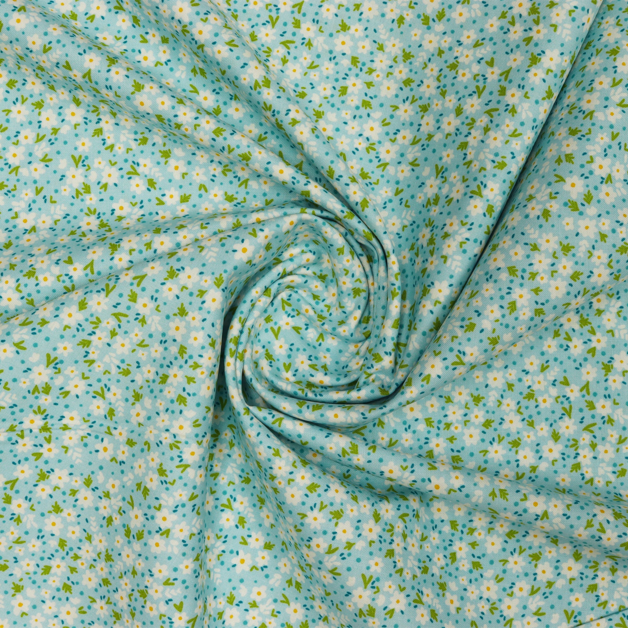 Among the Wildflowers II Fabric Collection - Paperwhites Aqua - Image 2