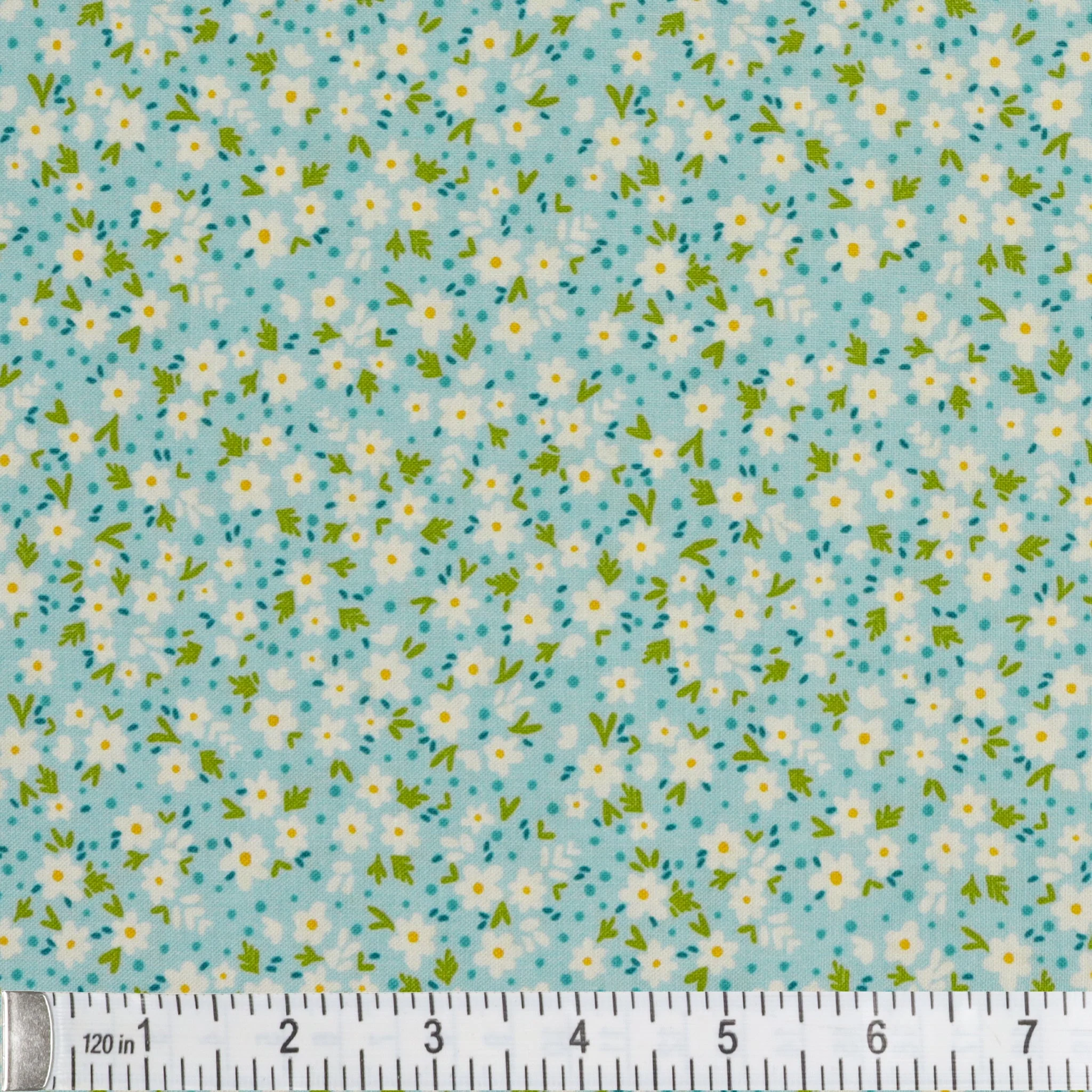 Among the Wildflowers II Fabric Collection - Paperwhites Aqua - Image 3