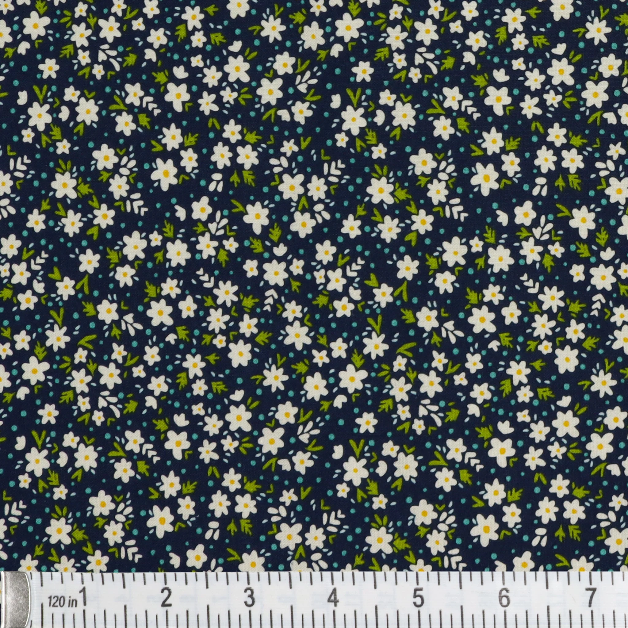 Among the Wildflowers II Fabric Collection - Paperwhites Indigo - Image 3