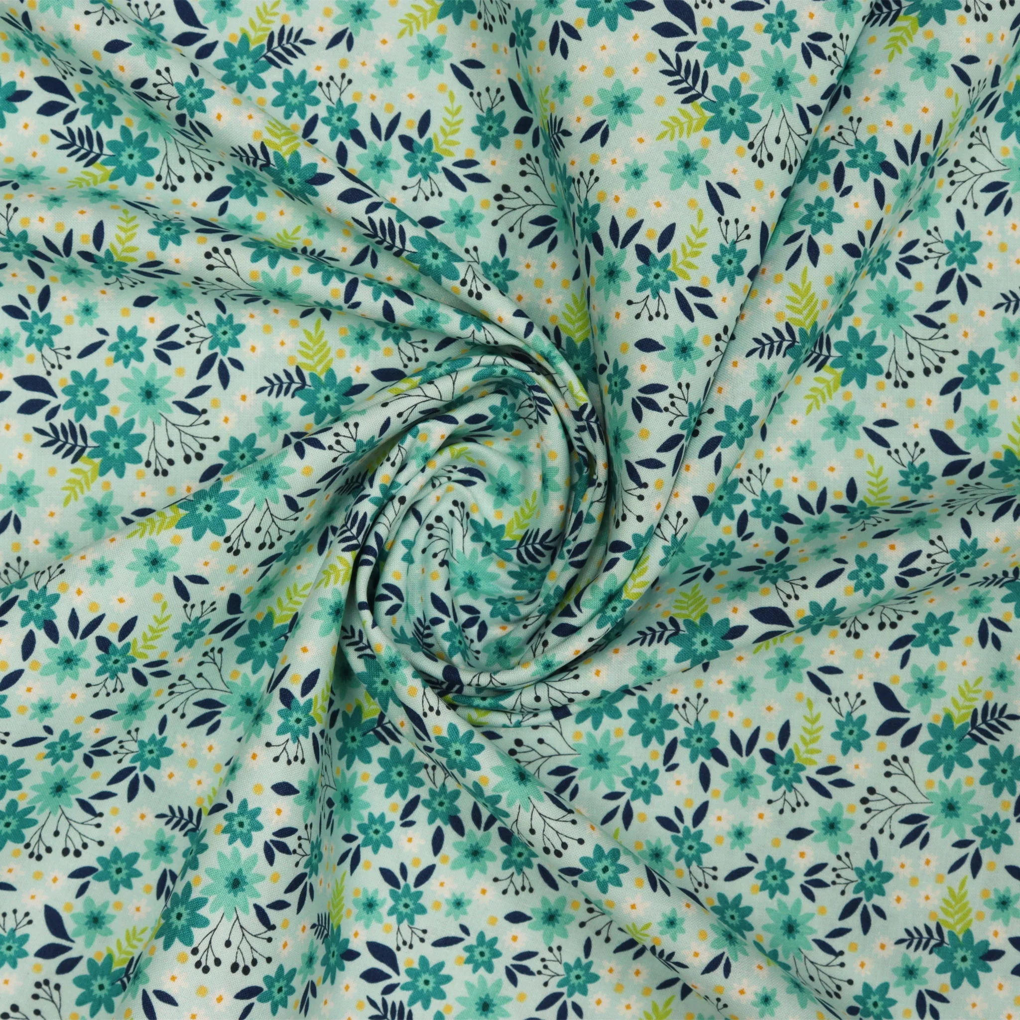 Among the Wildflowers II Fabric Collection - Primrose Aqua - Image 2