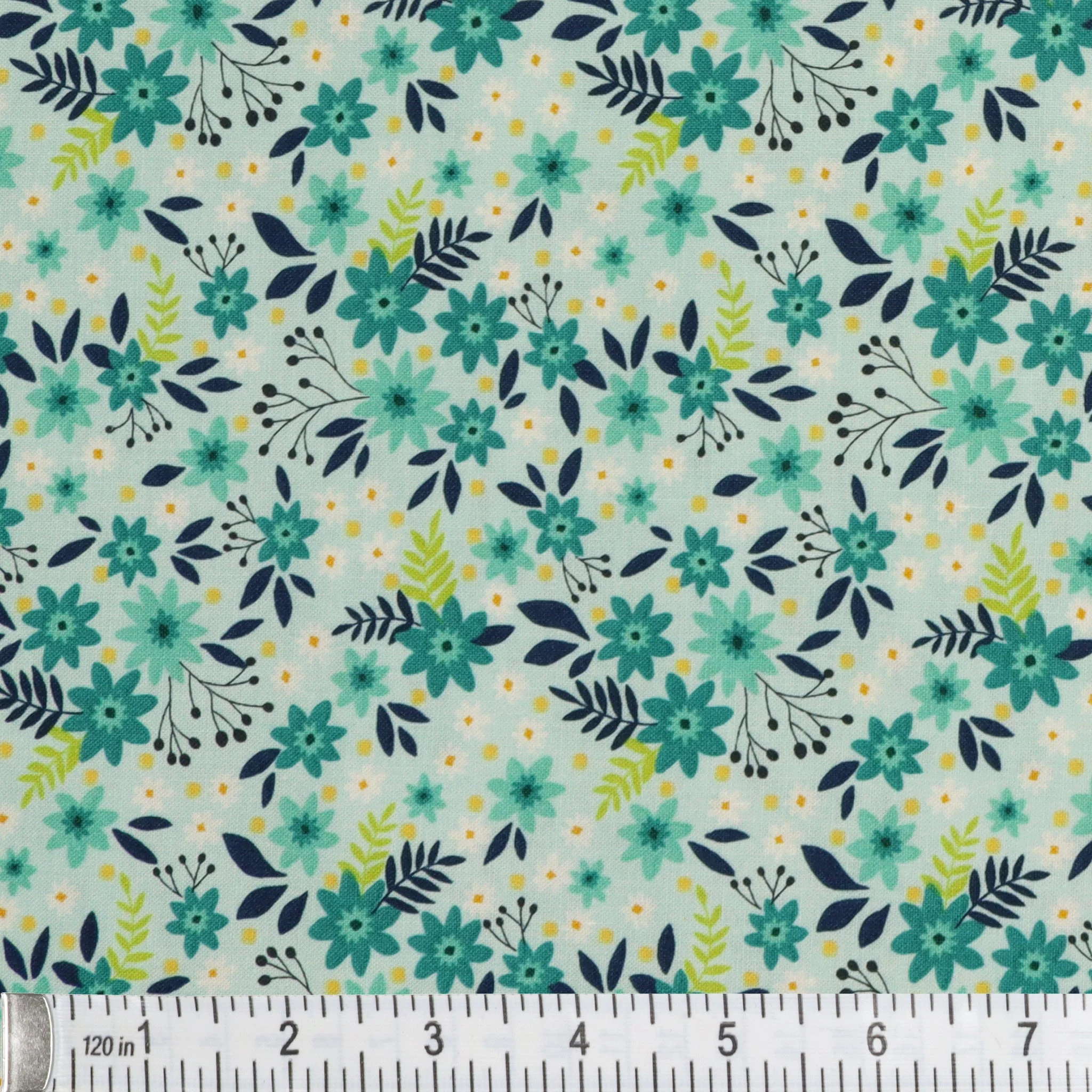 Among the Wildflowers II Fabric Collection - Primrose Aqua - Image 3