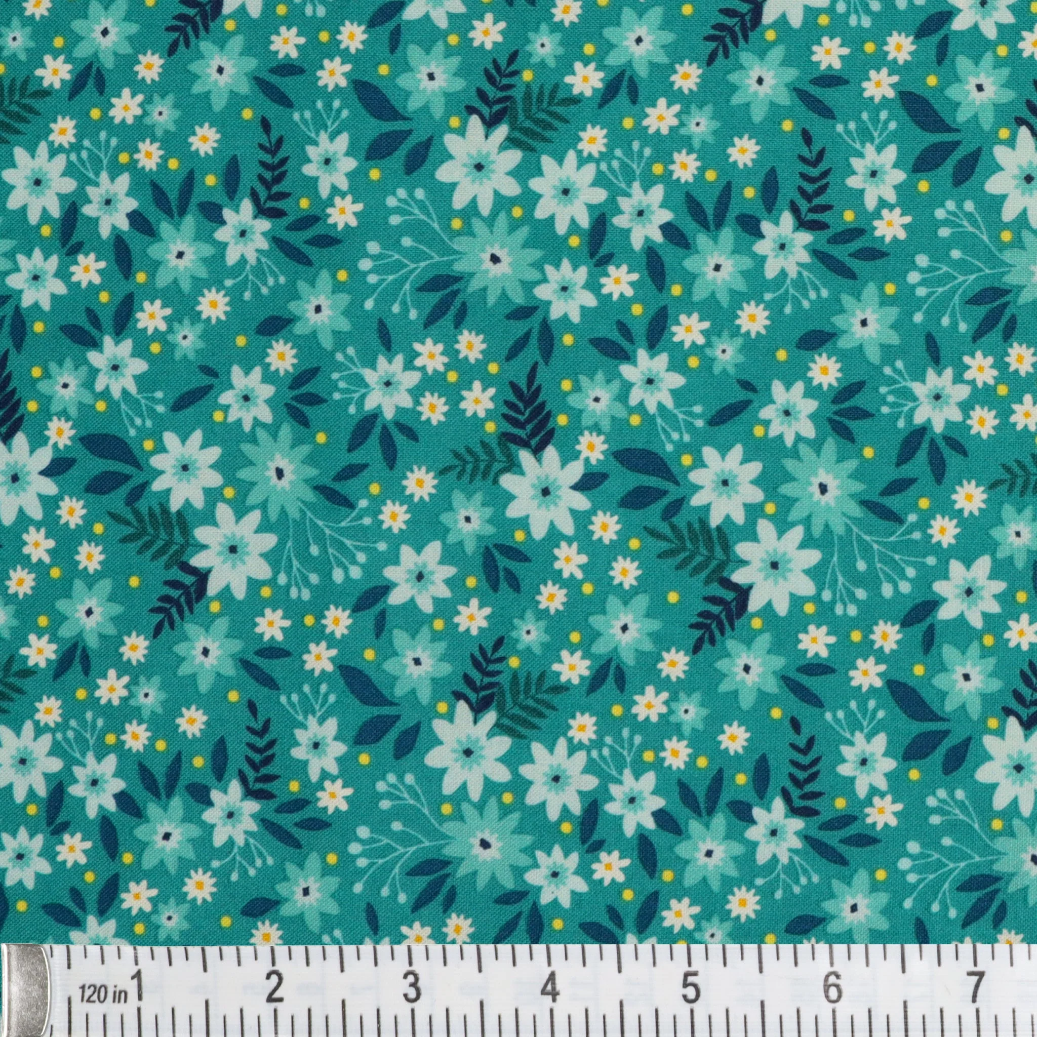 Among the Wildflowers II Fabric Collection - Primrose Teal - Image 3