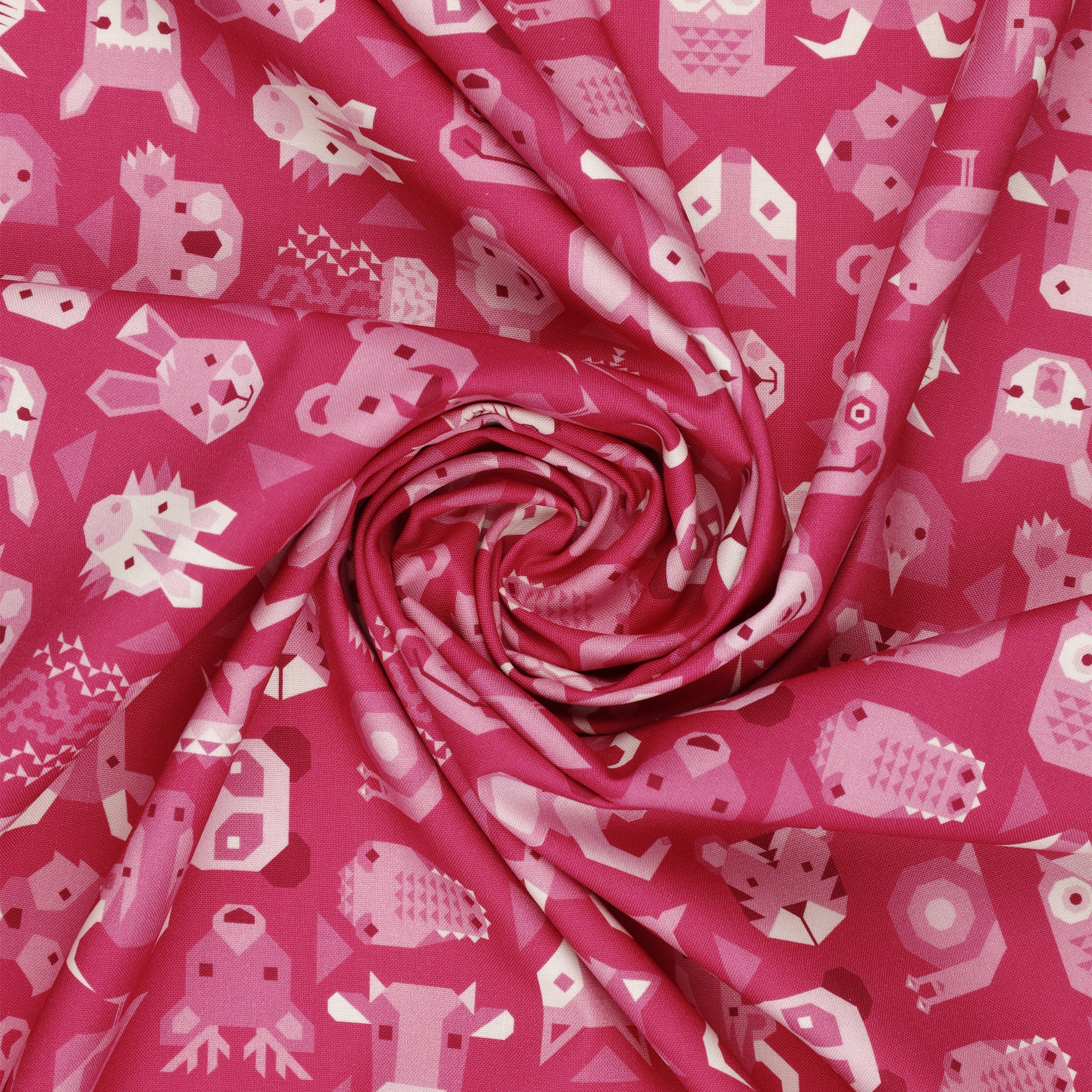 Animal Alphabet Fabric Collection - Animals Bright Pink - Image 2
