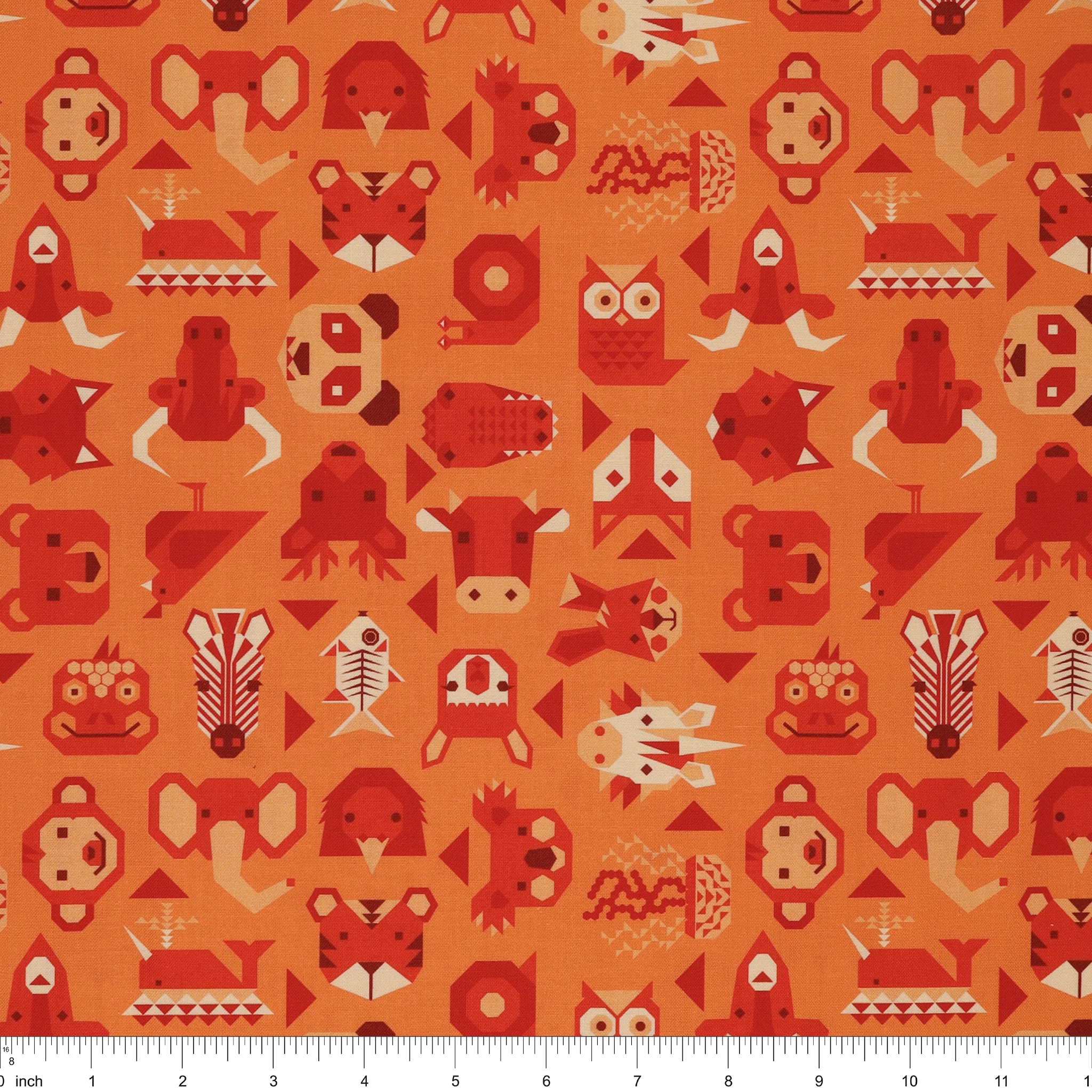 Animal Alphabet Fabric Collection - Animals Orange - Image 3