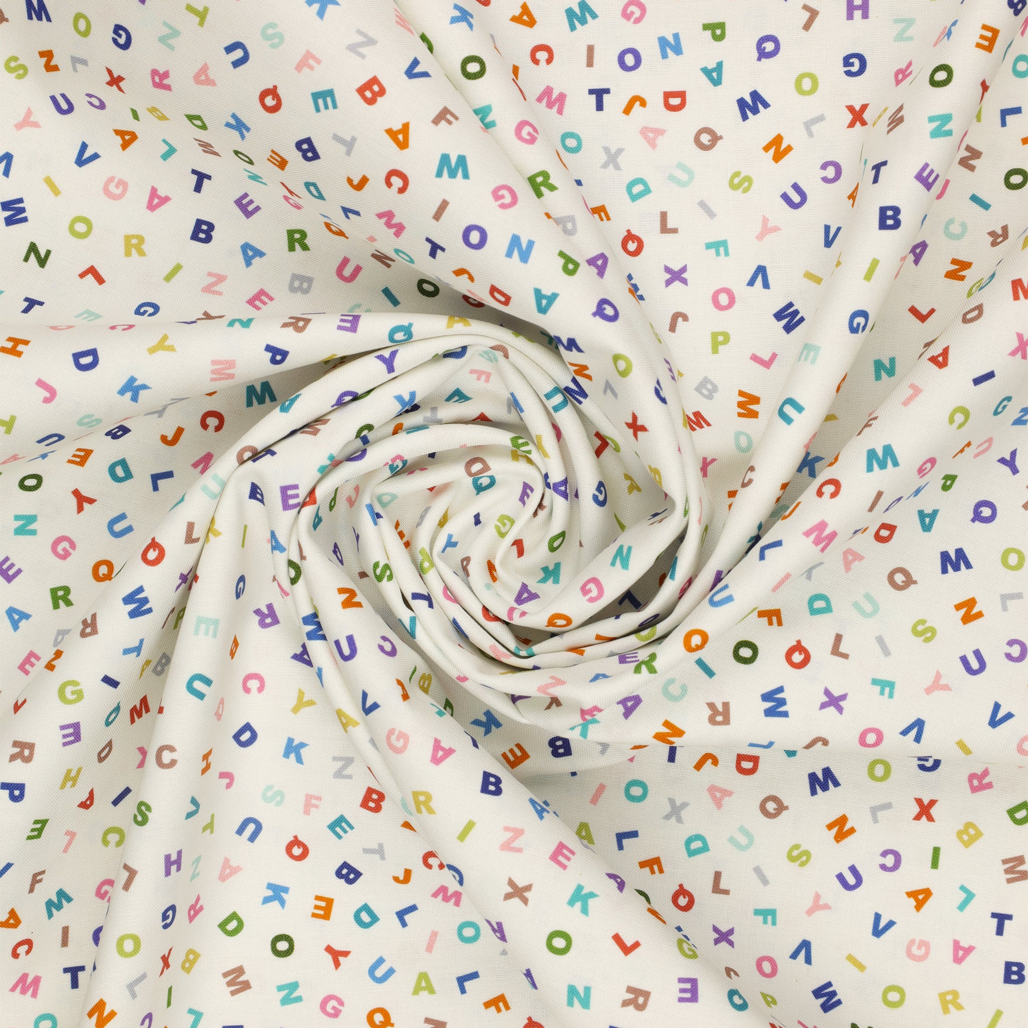 Animal Alphabet Fabric Collection - Letters Cream - Image 2
