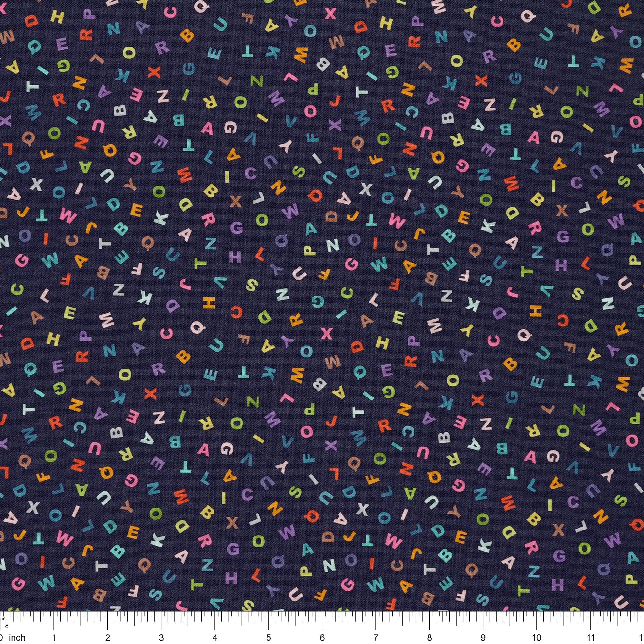Animal Alphabet Fabric Collection - Letters Dark Blue - Image 3