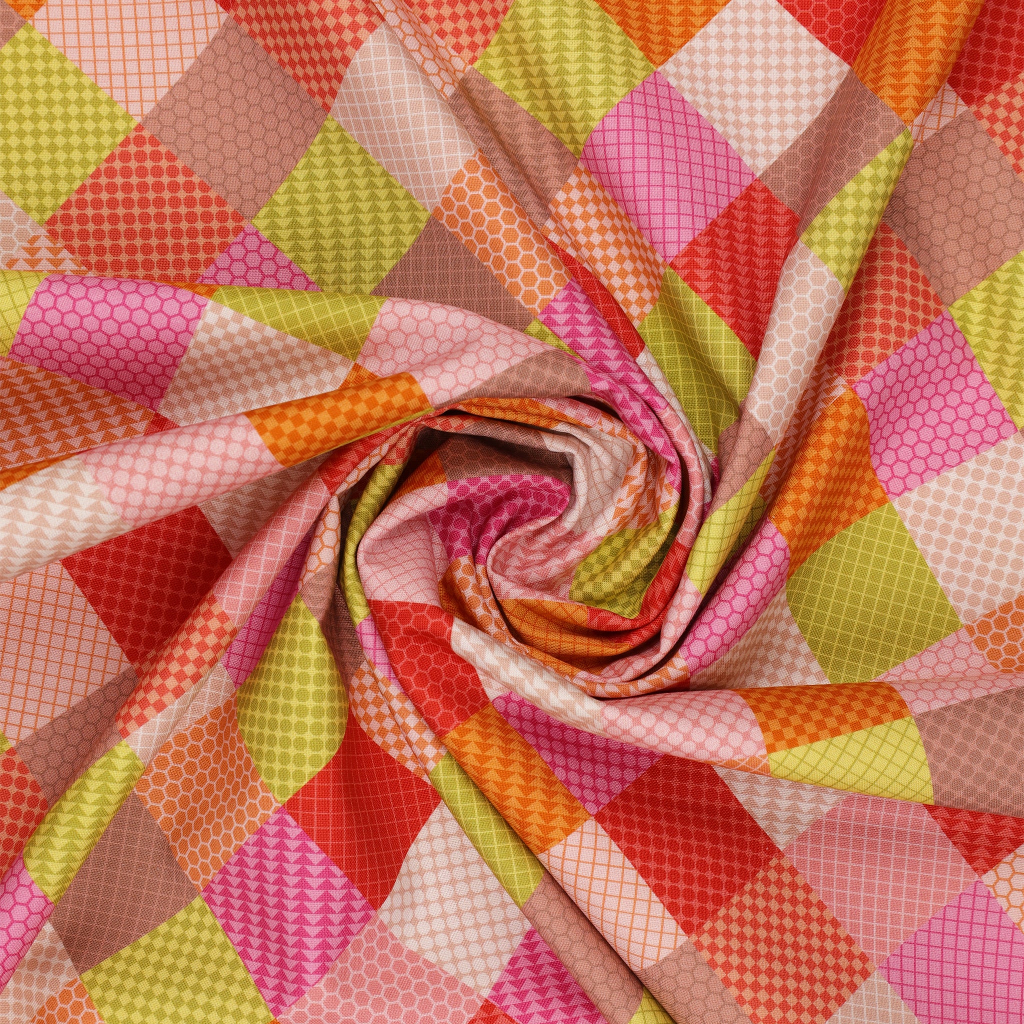 Animal Alphabet Fabric Collection - Patchwork Pinks - Image 2