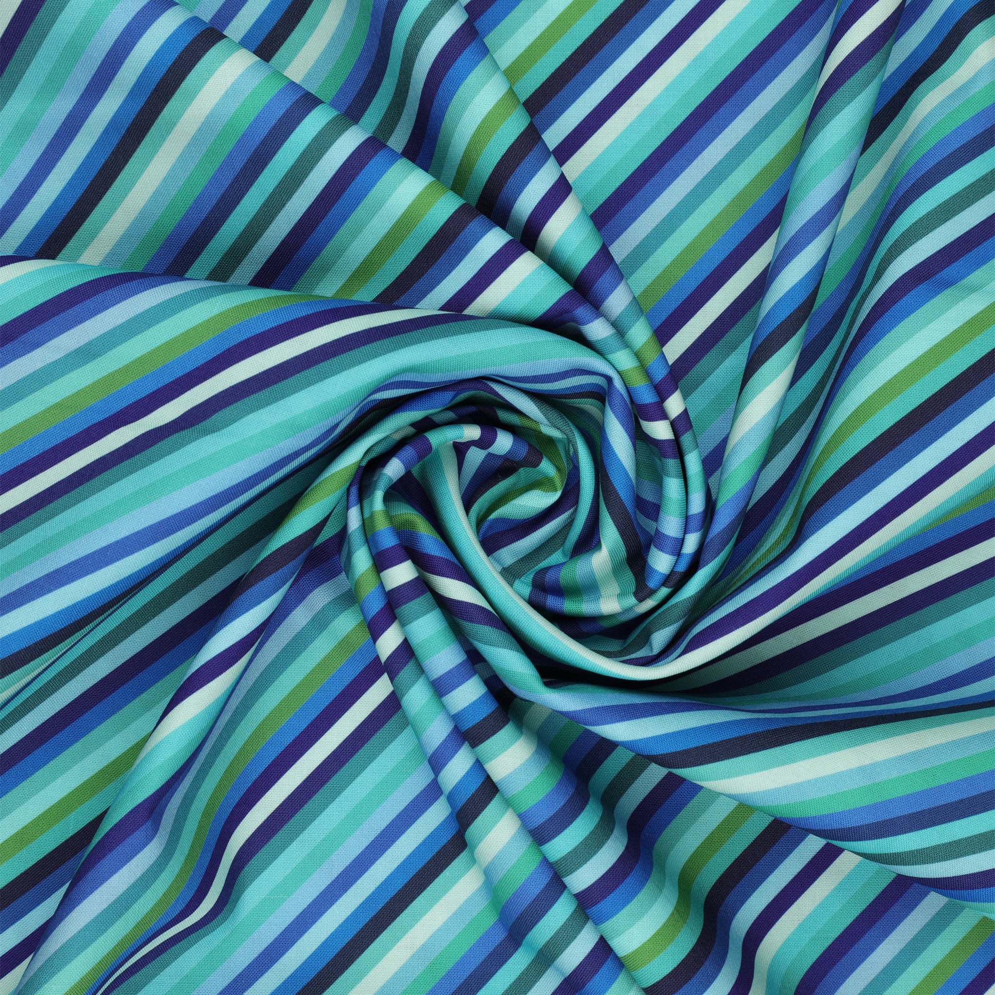 Animal Alphabet Fabric Collection - Stripes Blue - Image 2