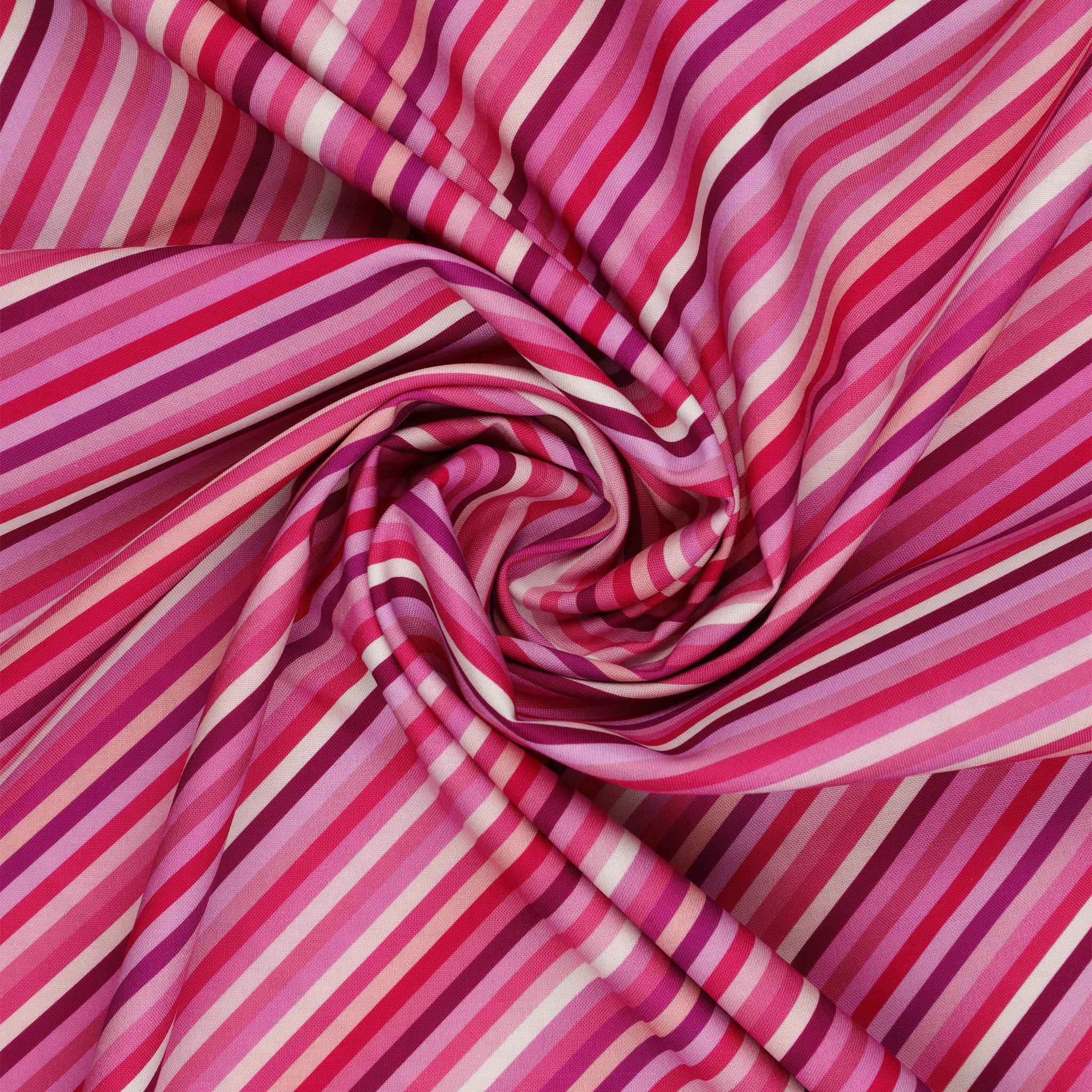 Animal Alphabet Fabric Collection - Stripes Pink - Image 2