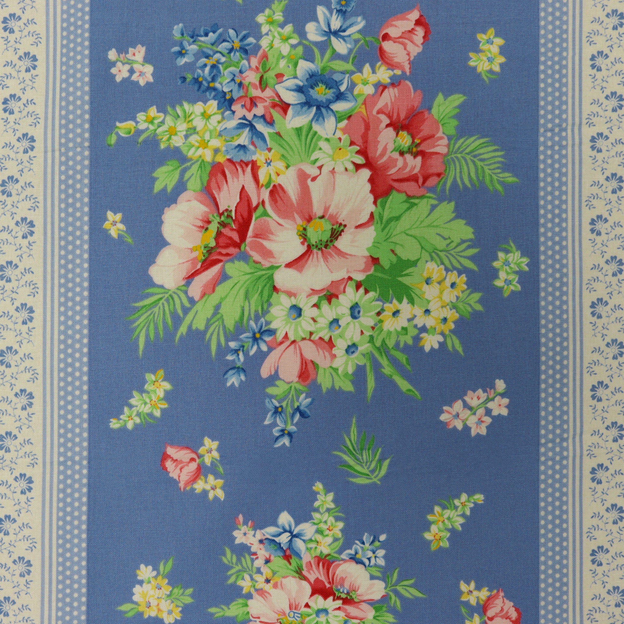 April's Garden Fabric Collection - Charming Stripe Blue - Image 2