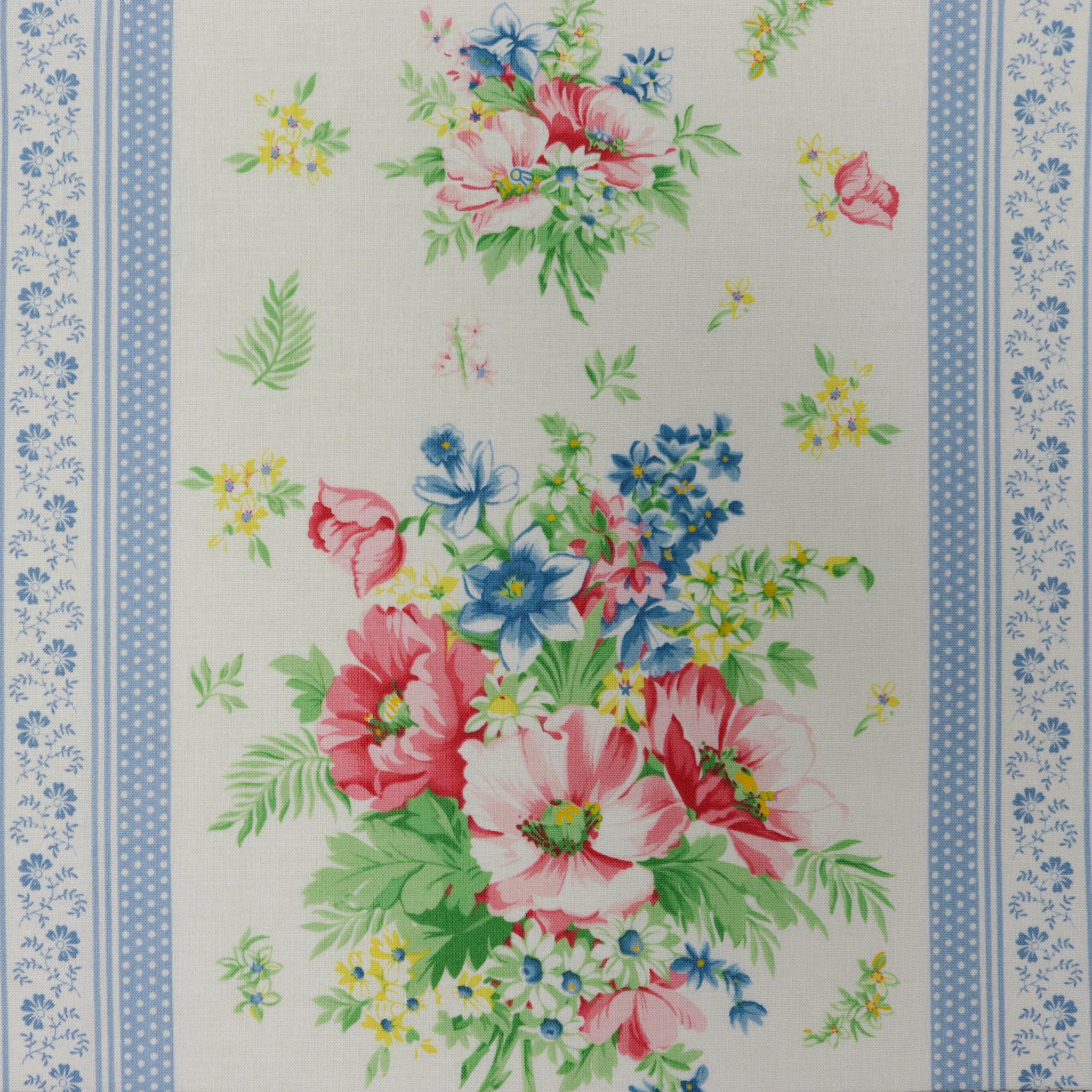 April's Garden Fabric Collection - Charming Stripe Cream - Image 2