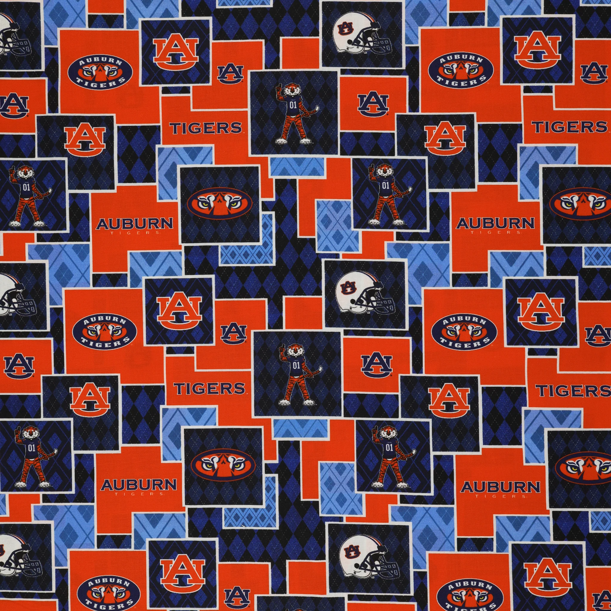 Auburn University Argyle Boxes Fabric