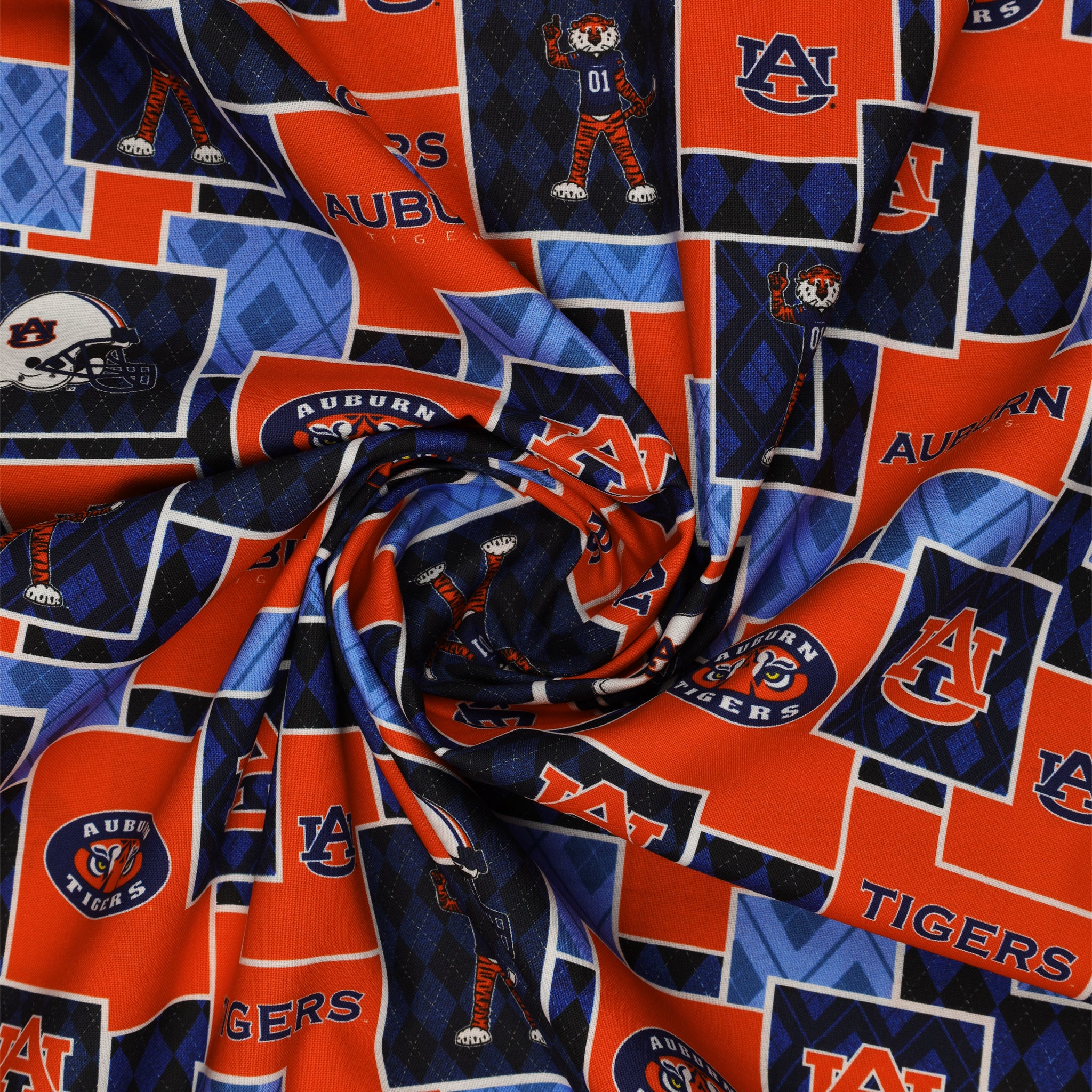Auburn University Argyle Boxes Fabric - Image 2