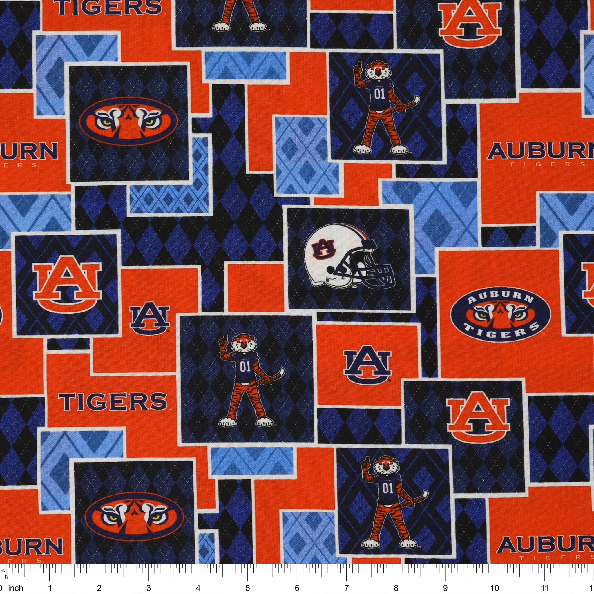 Auburn University Argyle Boxes Fabric - Image 3