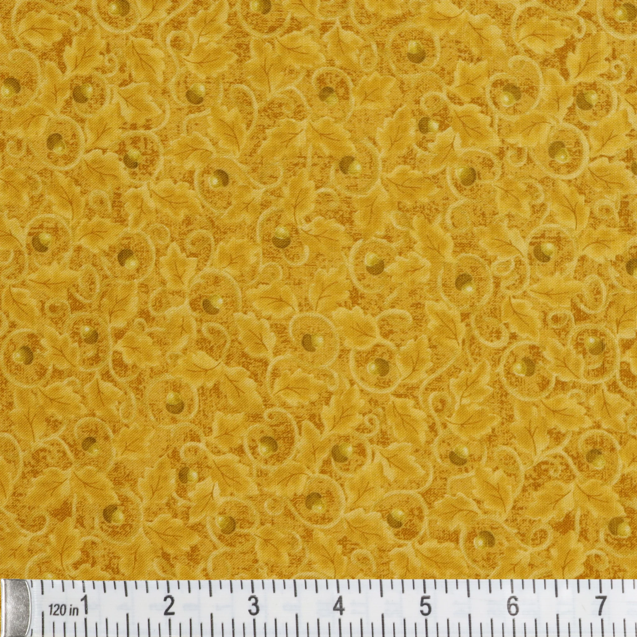 Autumn Breeze Fabric Collection - Acorn Twirl Gold - Image 3