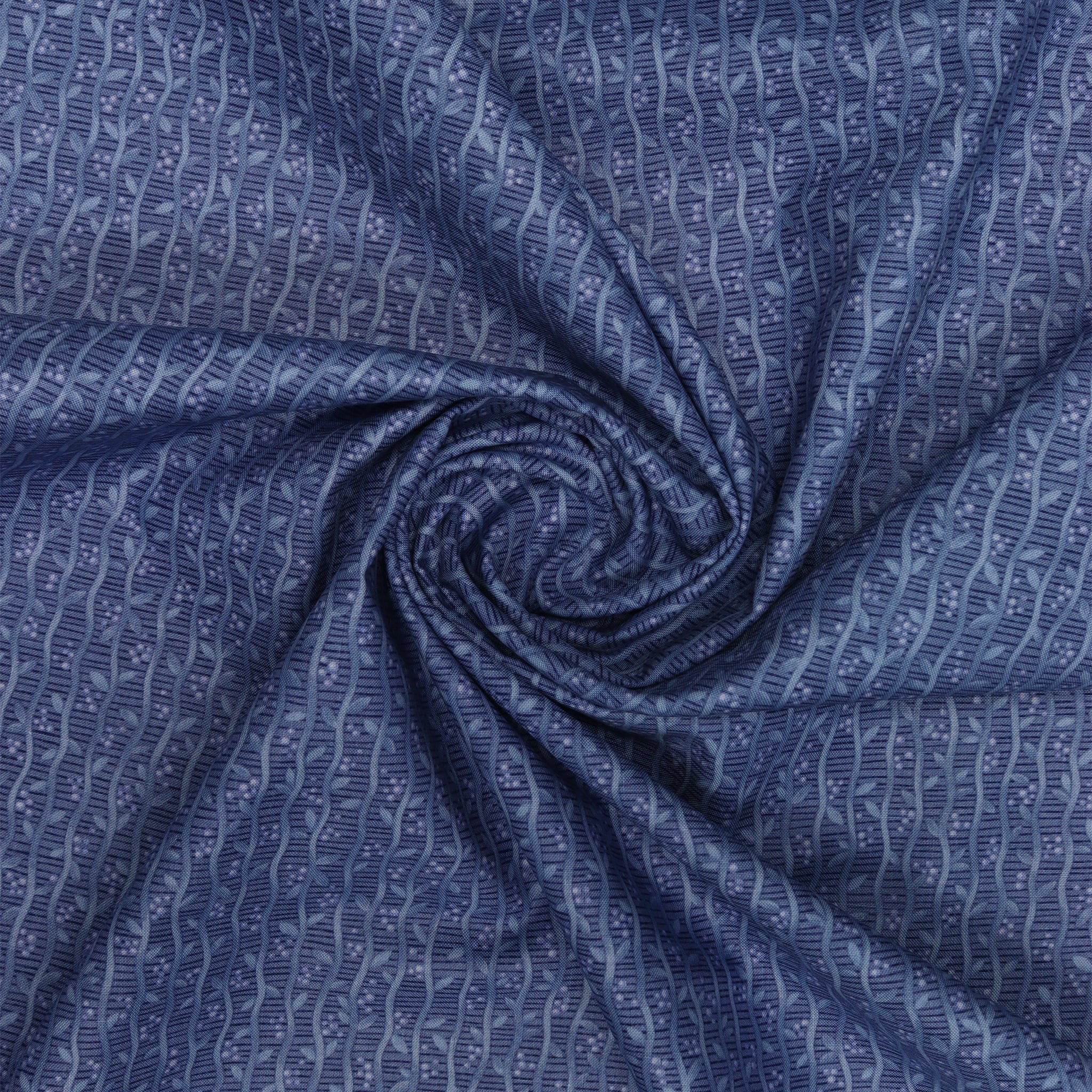 Autumn Breeze Fabric Collection - Harvest Stripe Blue - Image 2