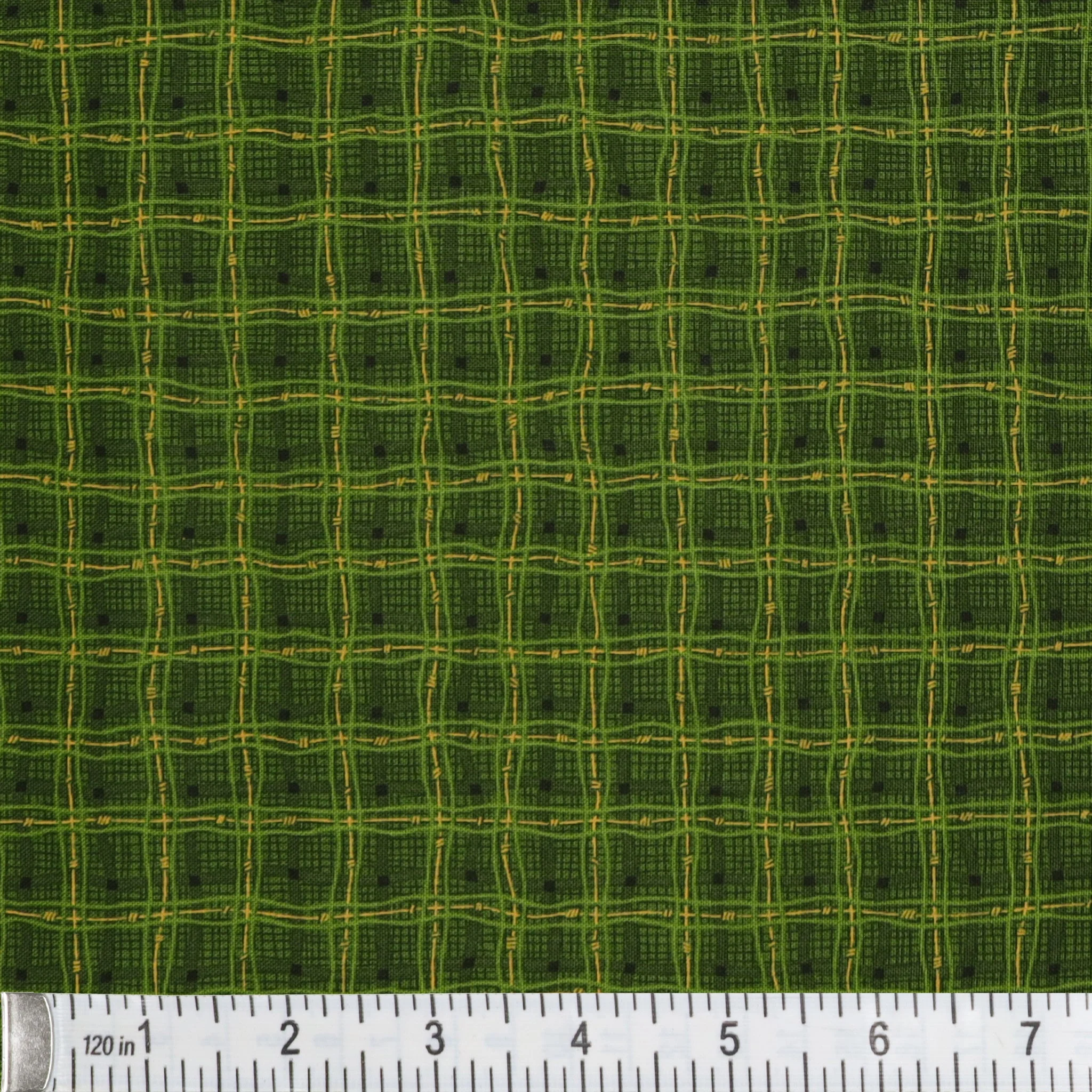 Autumn Breeze Fabric Collection - Rambling Plaid Green - Image 3