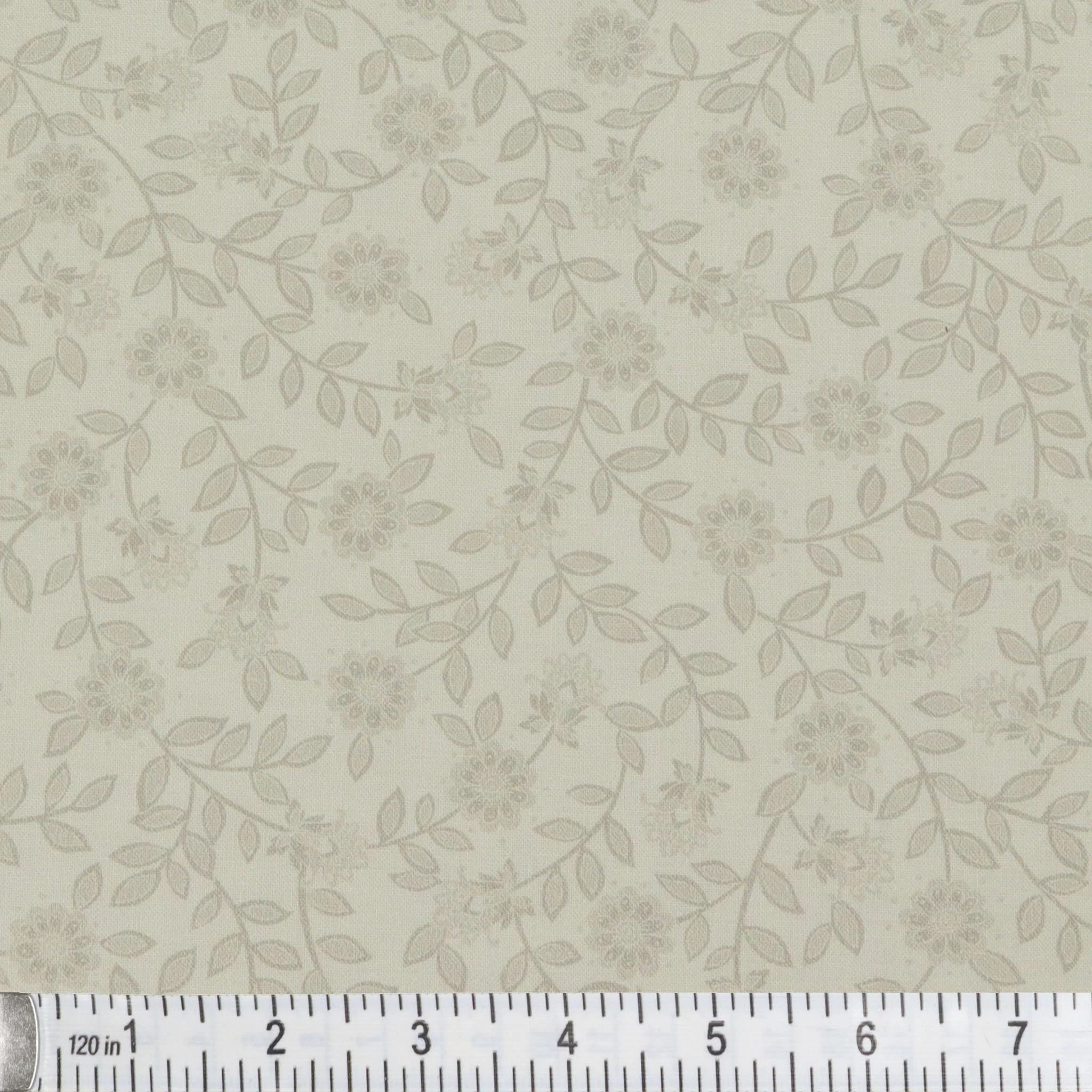 Backings & Basics 108" Wide Quilt Backing Fabric Collection - Field Floral Silver - Image 2