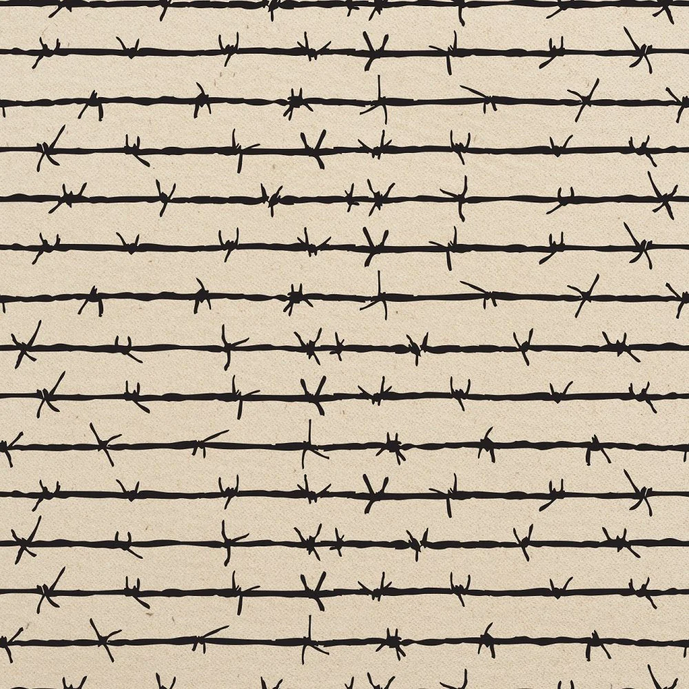 Barbed Wire Fabric - Black - Image 2